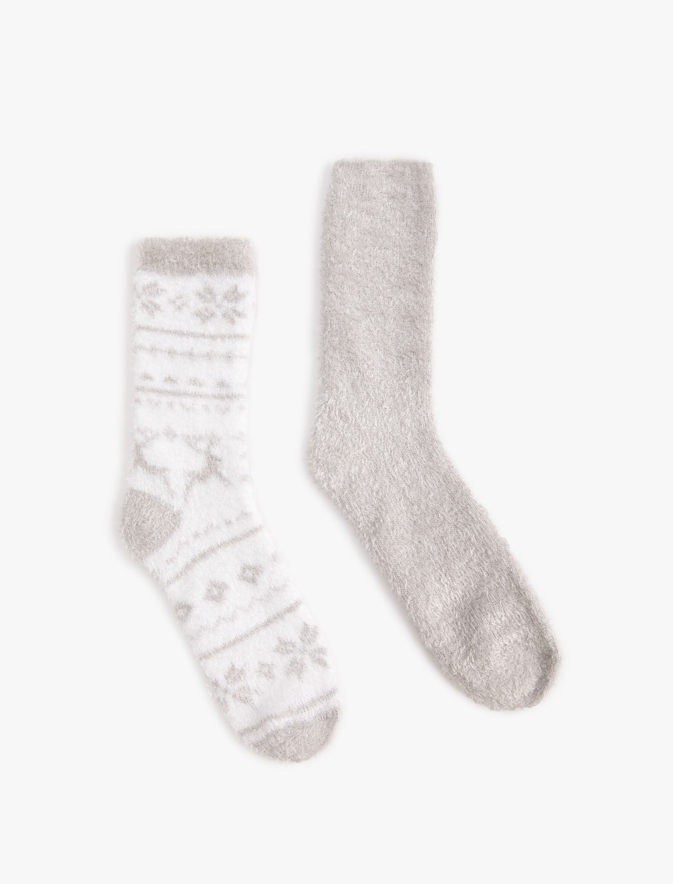  Kadın Yılbaşı Temalı Çorap Seti 2'li Yumuşak Dokulu