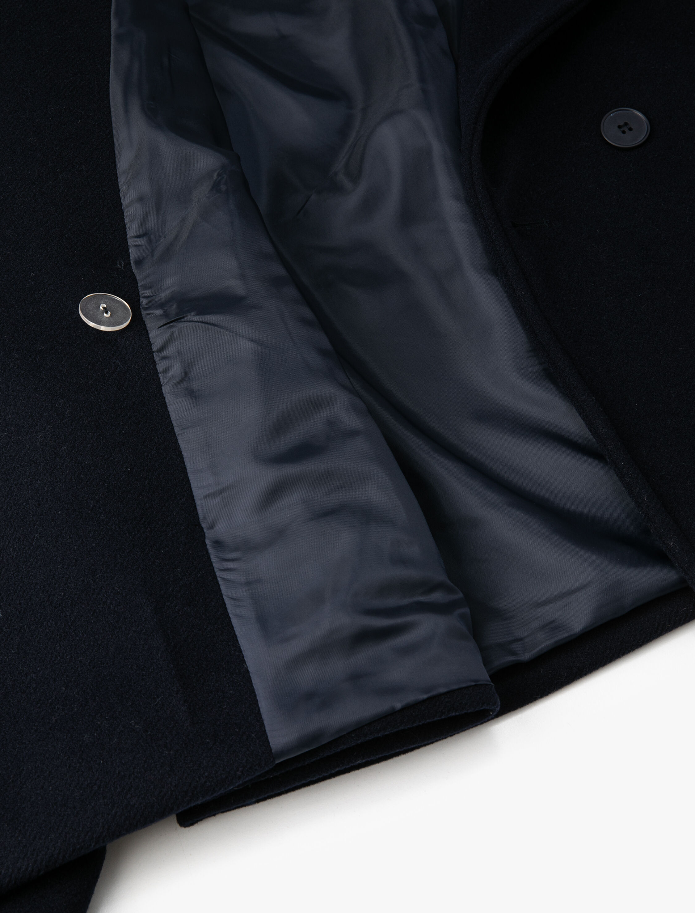   Kısa Kaşe Ceket Kruvaze Düğmeli Cep Detaylı