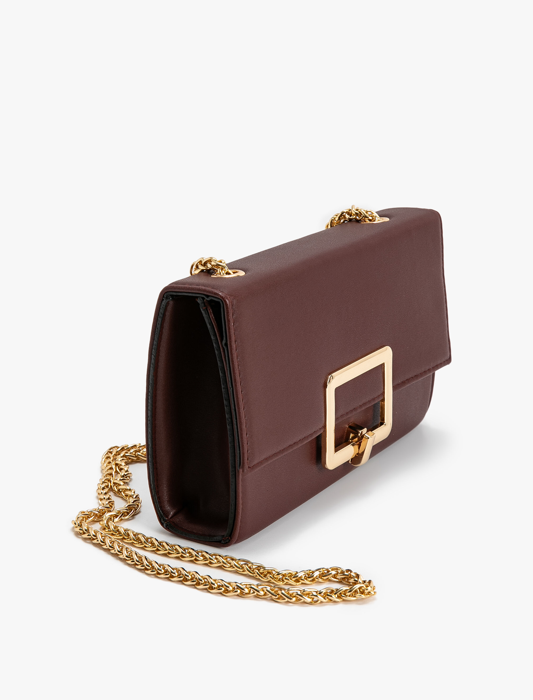  Kadın Çapraz Çanta Suni Deri Metal Tokalı Zincir Askılı