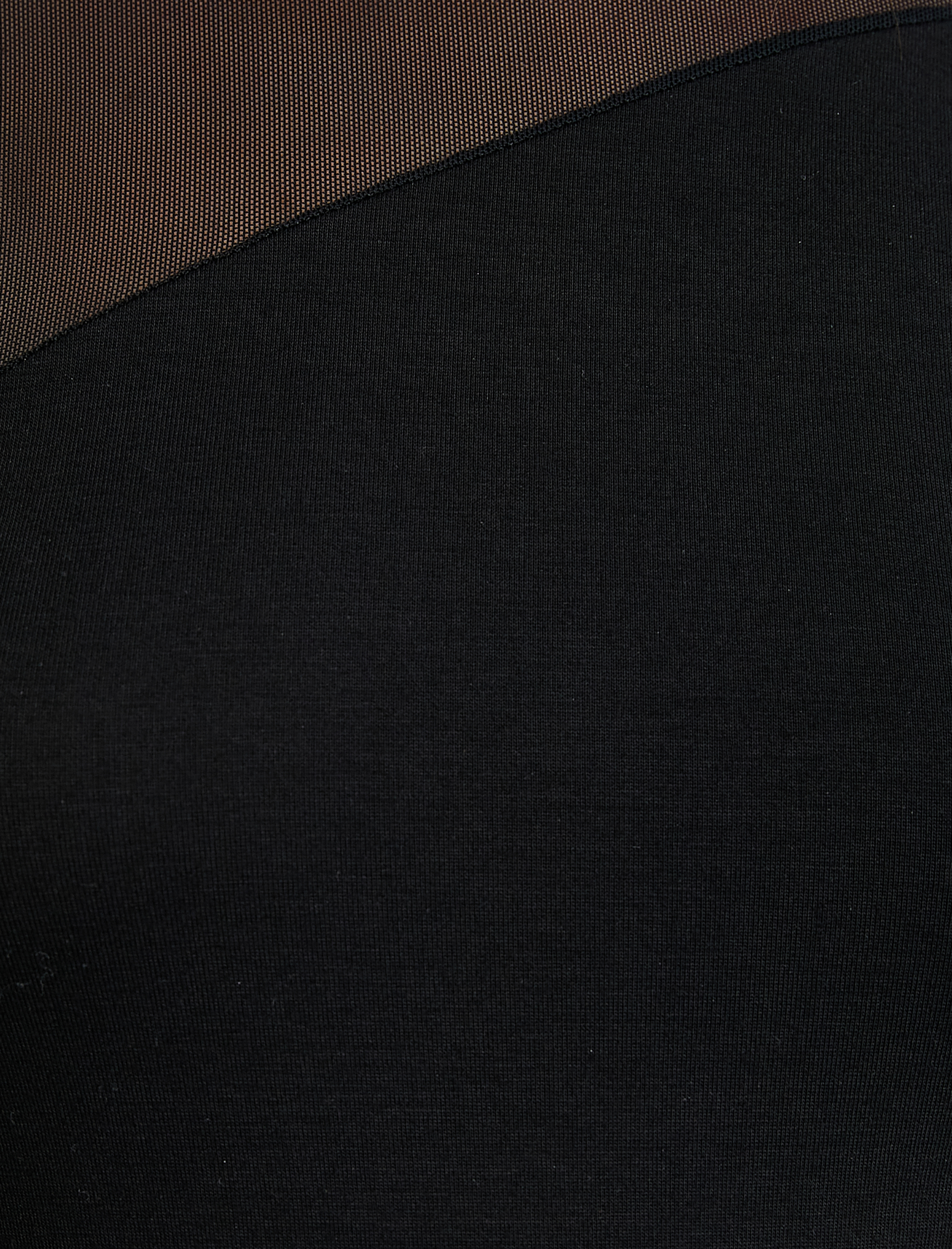   Uzun Kollu Tişört Balıkçı Yaka Tül Detaylı