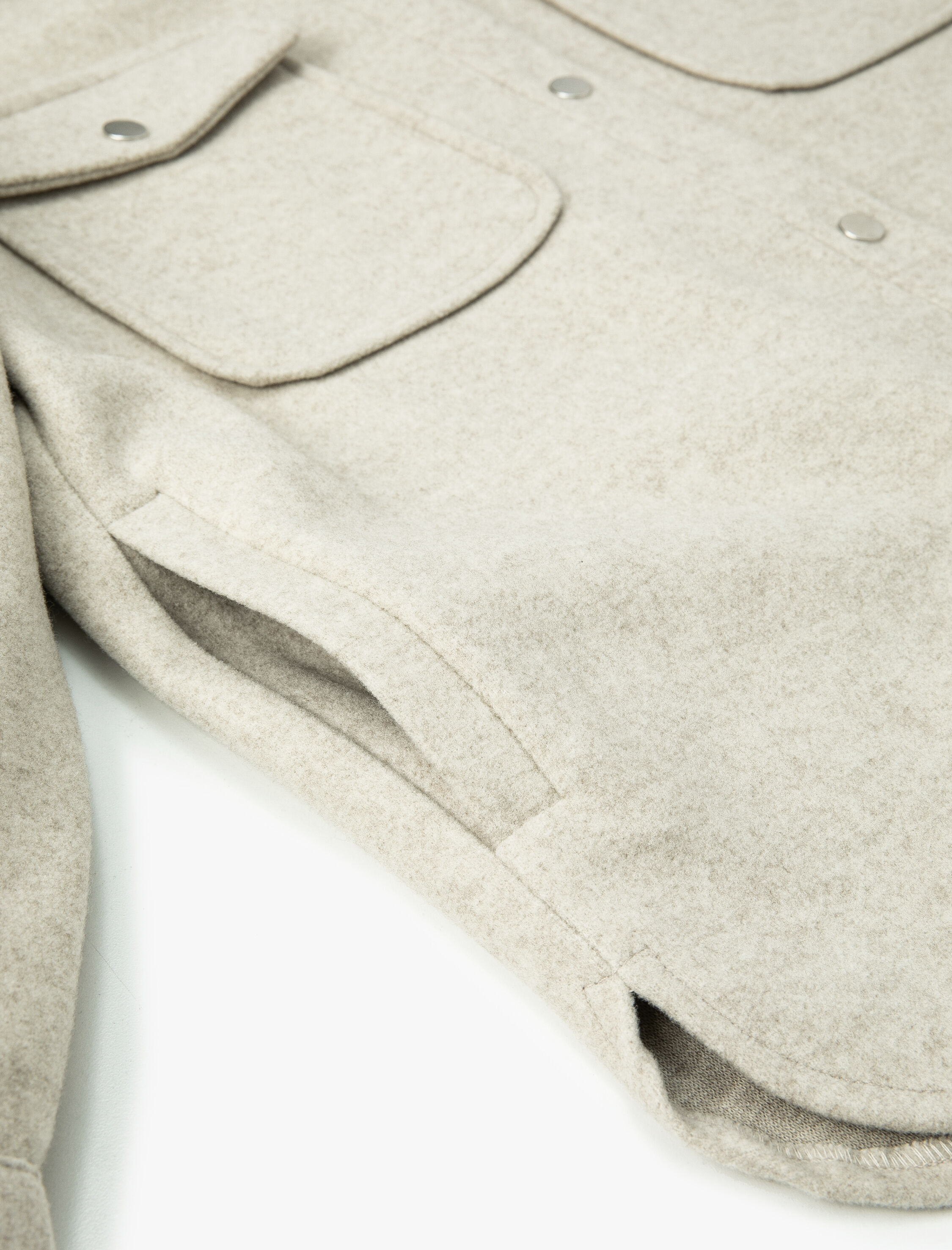   Oversize Gömlek Ceket Çıtçıt Düğmeli Kapaklı Cepli