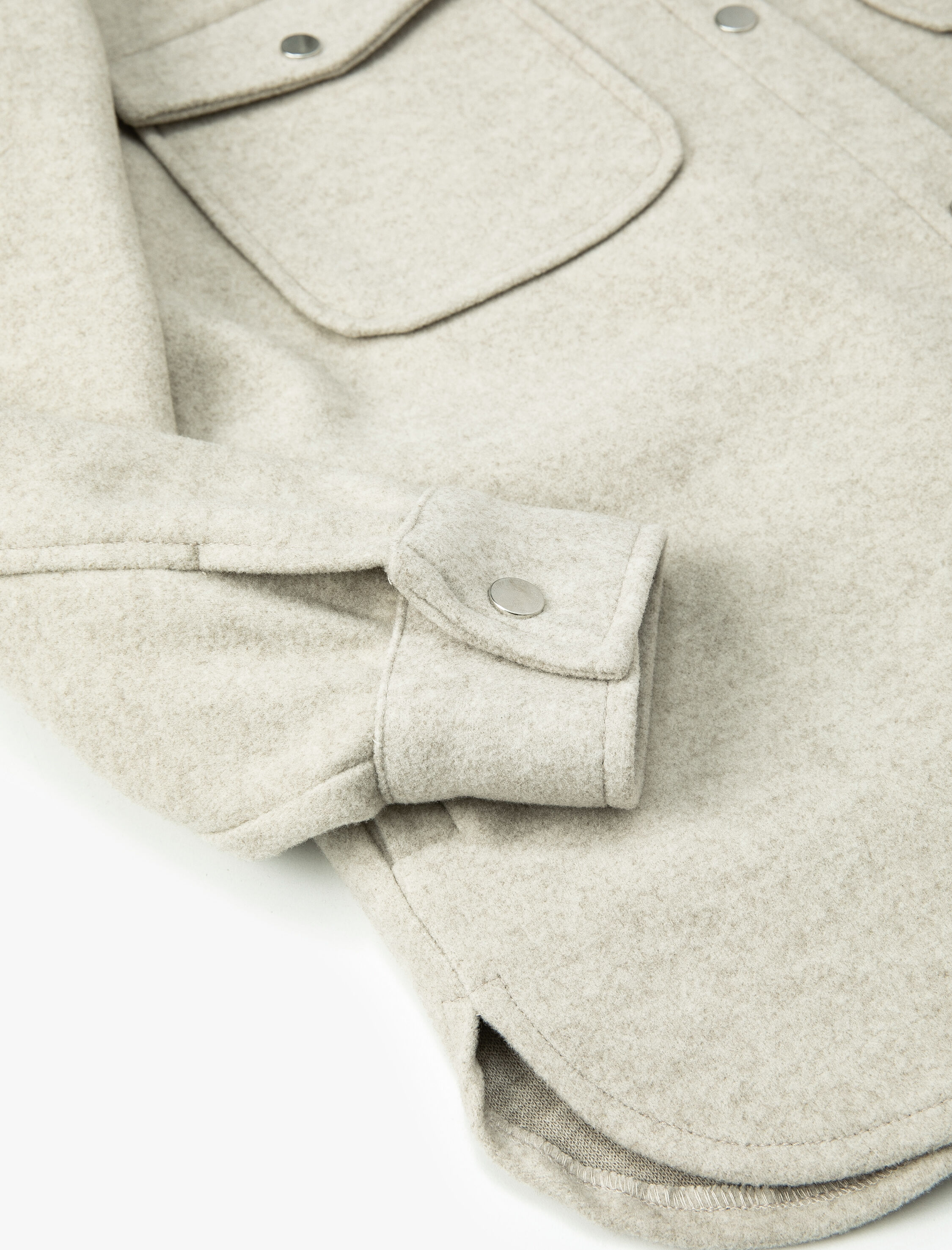   Oversize Gömlek Ceket Çıtçıt Düğmeli Kapaklı Cepli