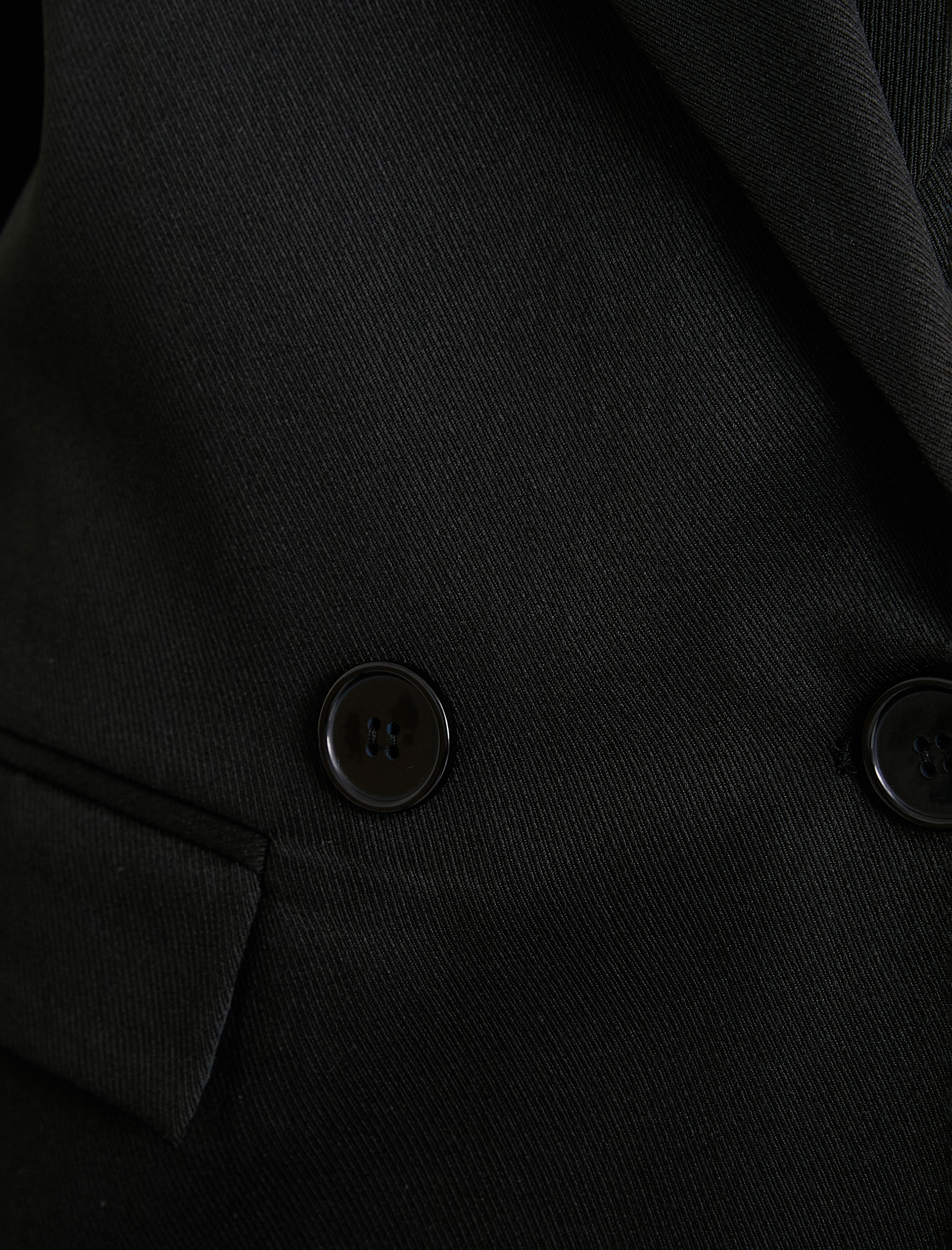   Vatkalı Blazer Ceket Kruvaze Düğmeli Kapaklı Cepli