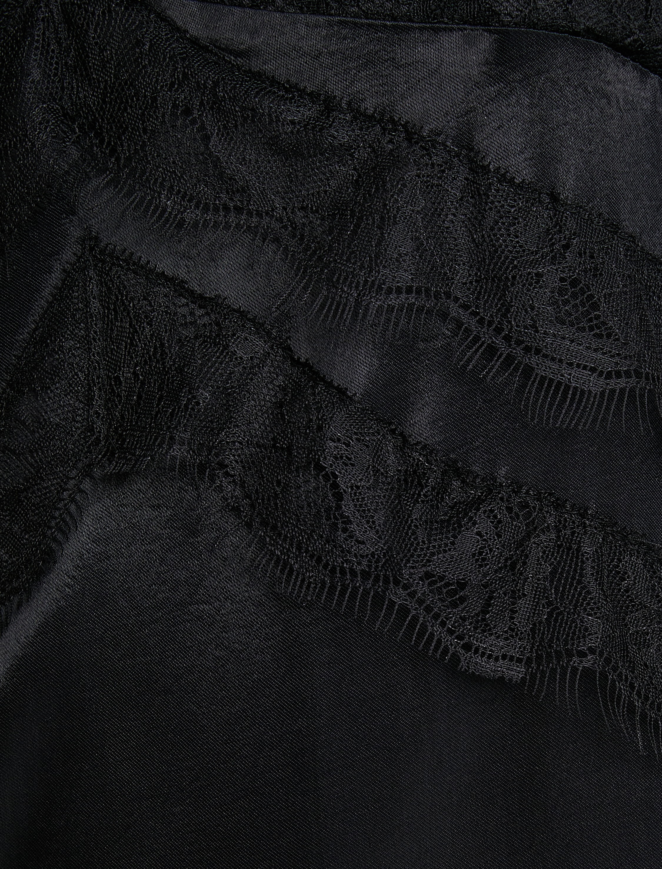   Saten Elbise İnce Askılı Dantelli Midi Boy