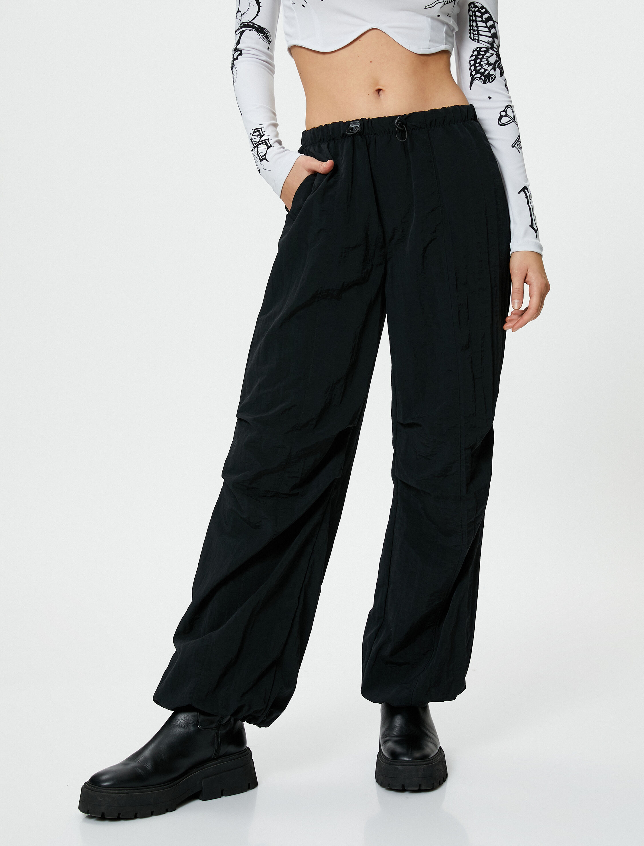   Paraşüt Pantolon Kargo Cepli Rahat Kalıp