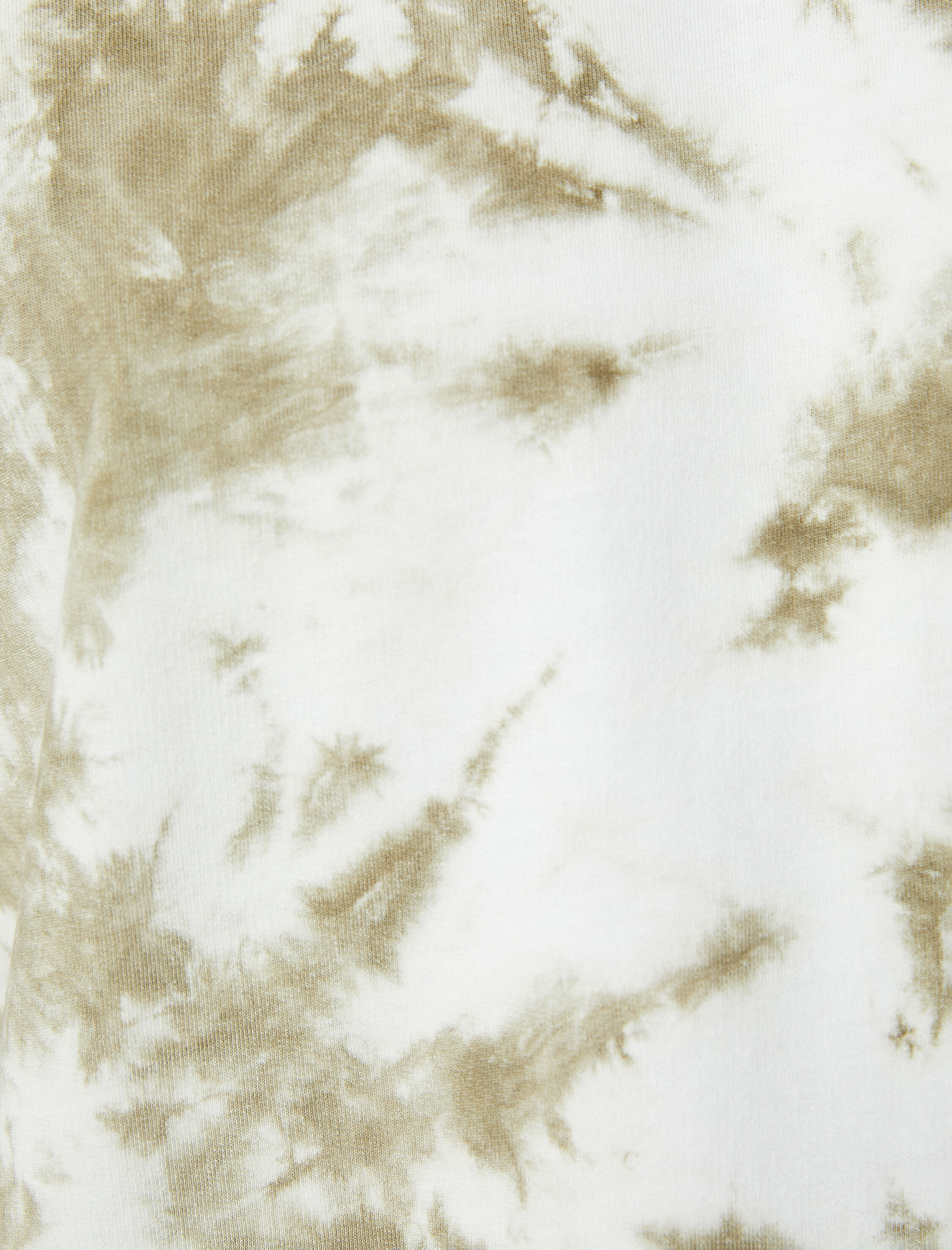   Bisiklet Yaka Tişört Batik Görünümlü Kısa Kollu Pamuklu