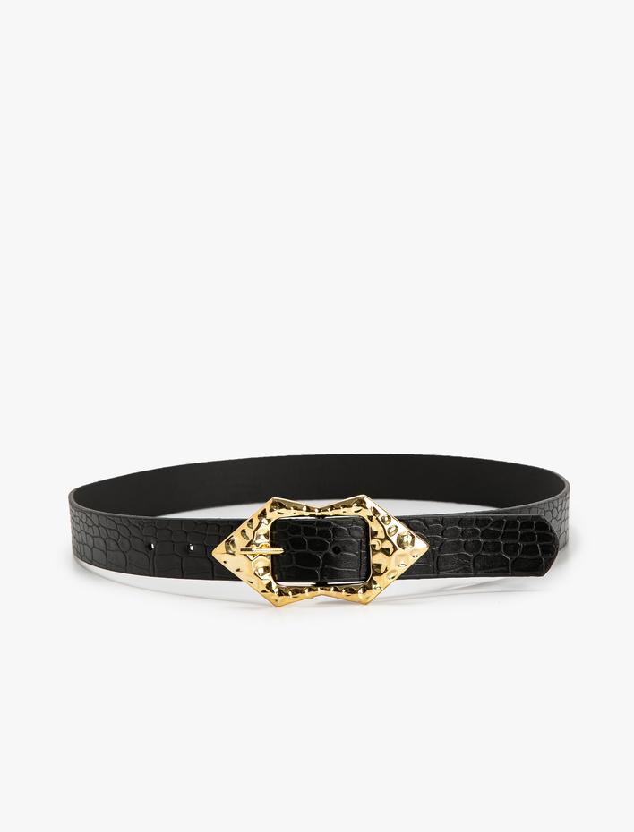 Kadın Kemer Suni Deri Metal Toka Detaylı