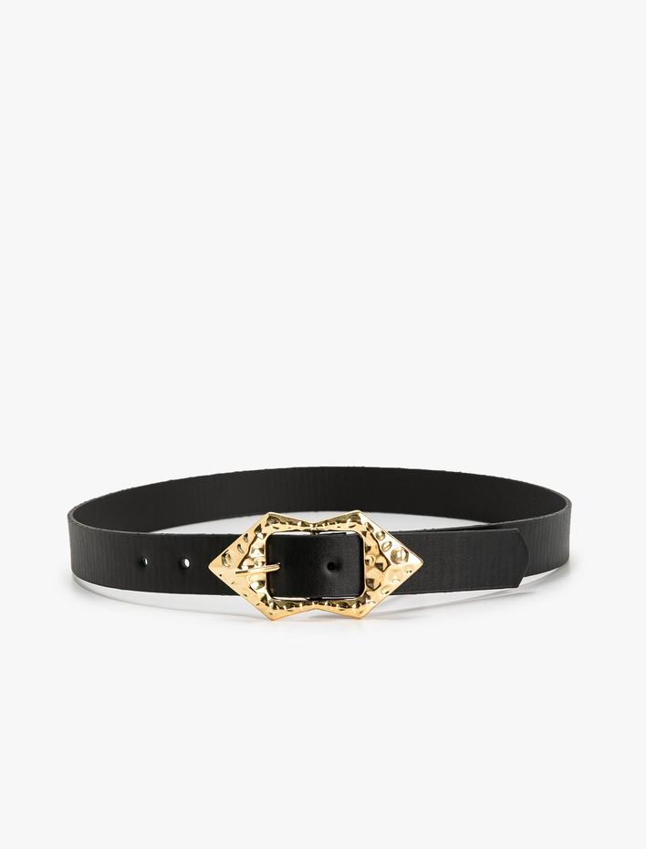 Kadın Kemer Suni Deri Metal Toka Detaylı