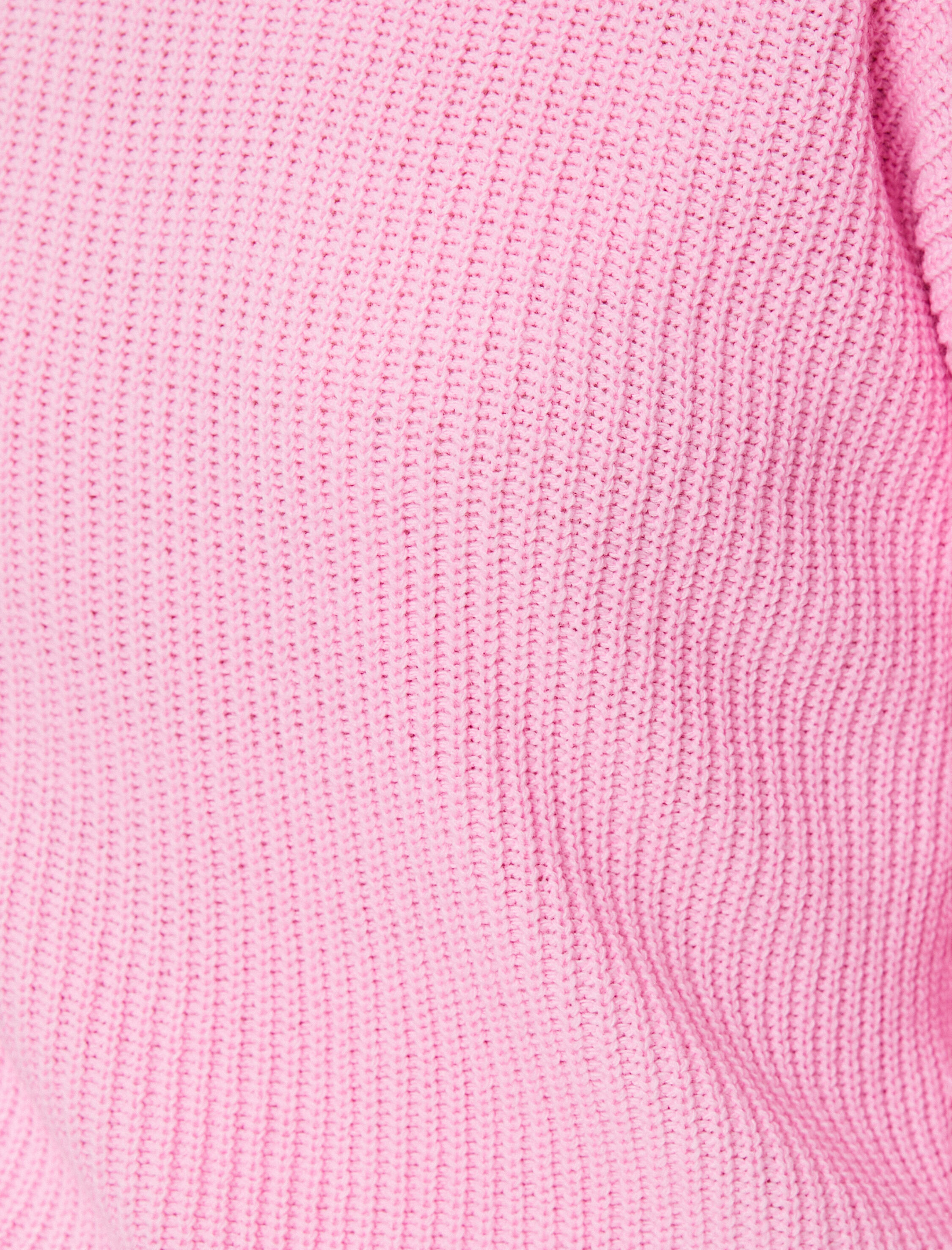   Basic Triko Kazak Uzun Kollu Yuvarlak Yaka