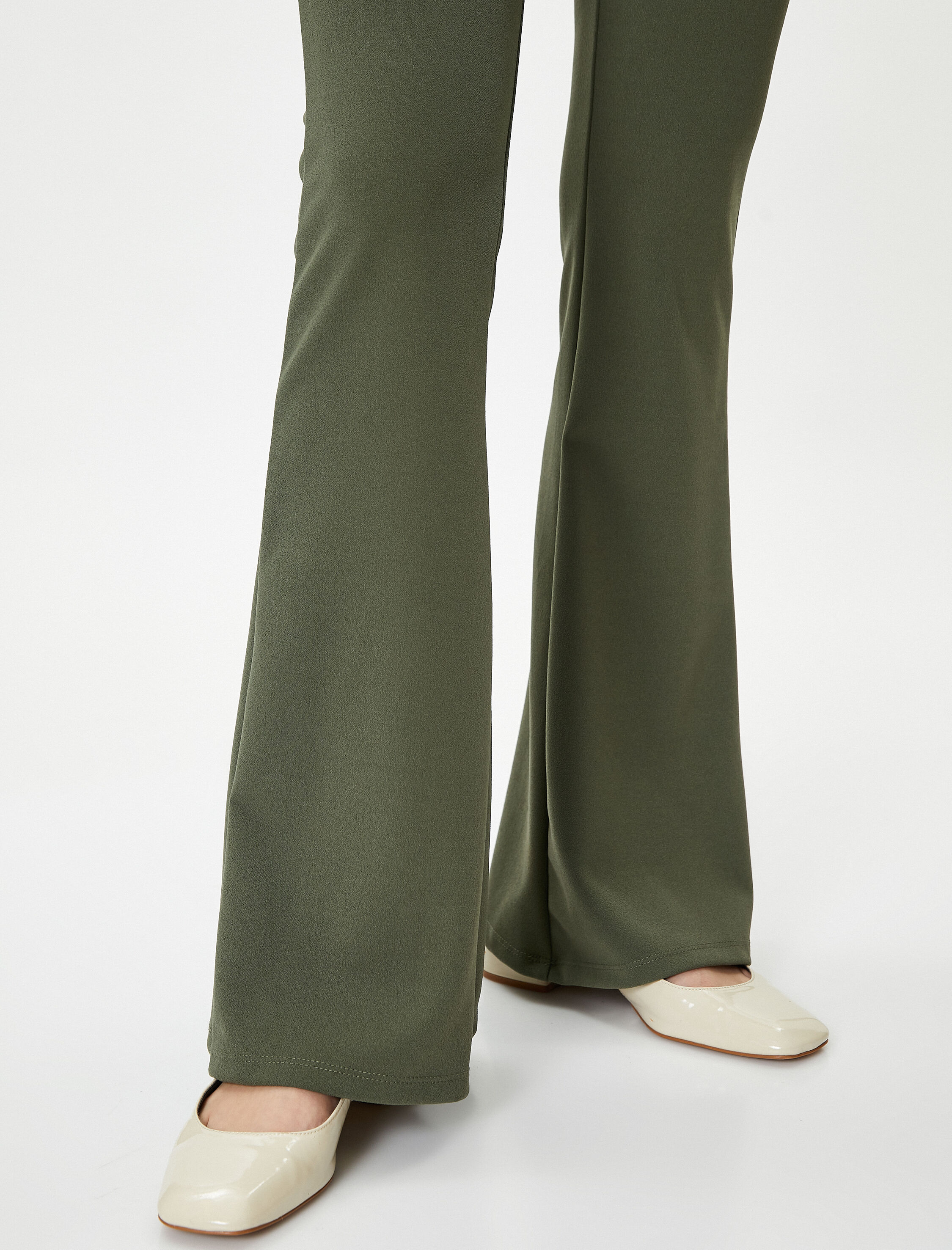   İspanyol Paça Tayt Pantolon Slim Fit Normal Bel