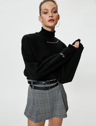 Şardonlu Boğazlı Sweatshirt Atatürk İmzası ve Sözü İşlemeli 100. Yıl Özel