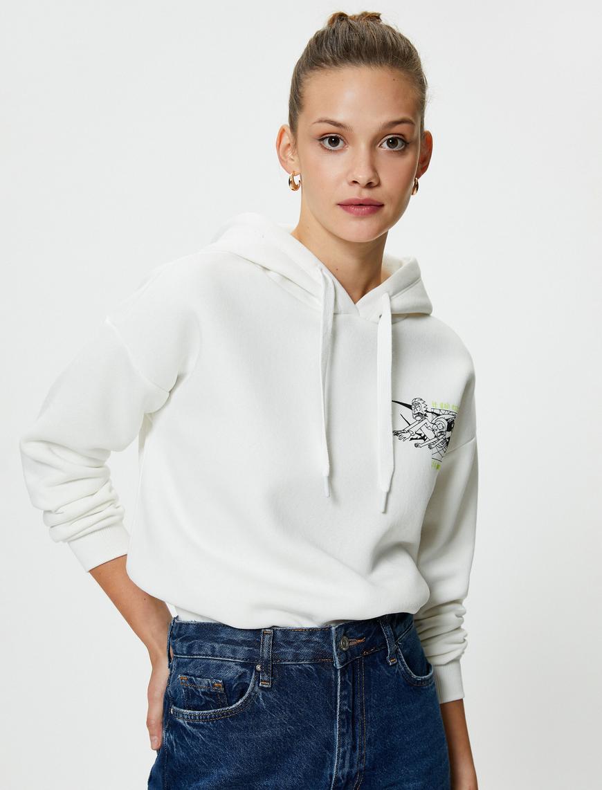   Rick and Morty Sweatshirt Lisanslı Kapüşonlu Arkası Baskılı Pamuklu Rahat Kalıp