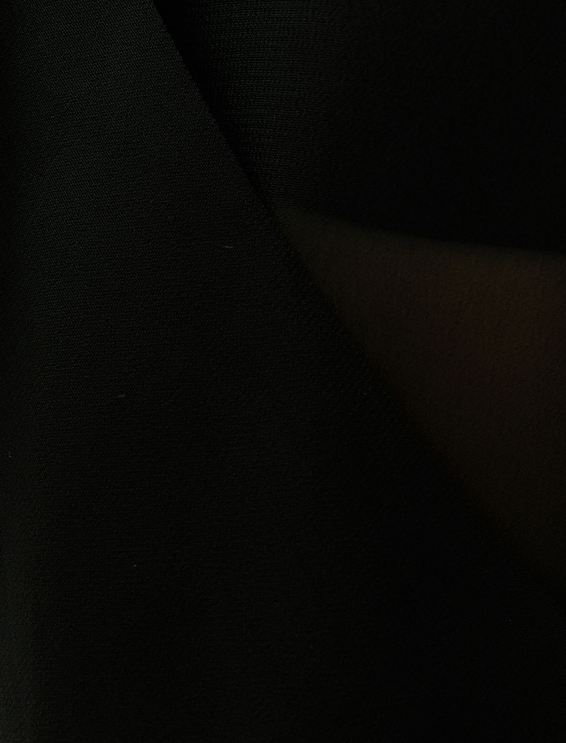 Şifon Transparan Bluz Fırfırlı V Yaka Uzun Kollu