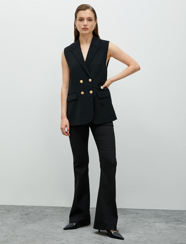  Basic İspanyol Paça Pantolon Slim Fit