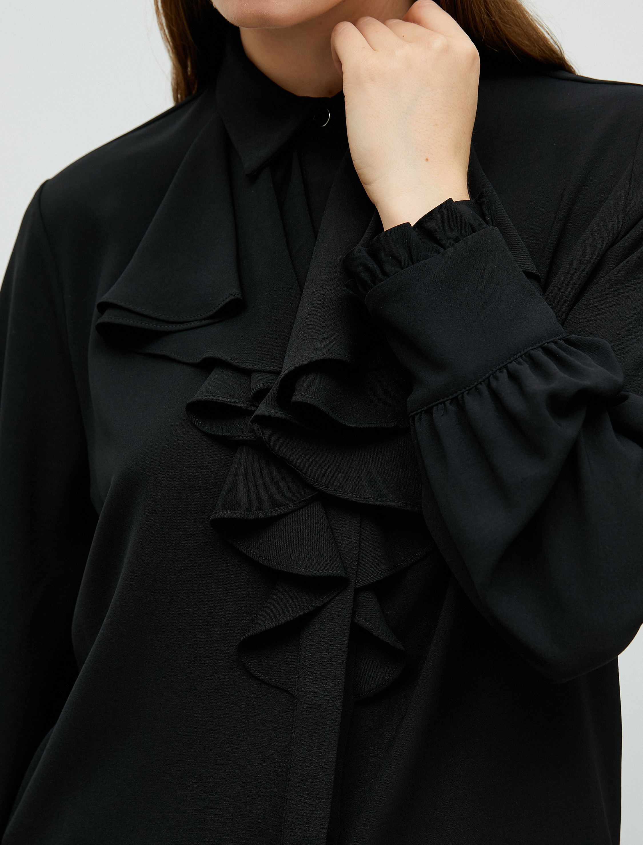   Volanlı Gömlek Uzun Kollu