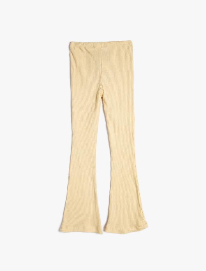 Kız Çocuk Basic Tayt Ribanalı Beli Lastikli Yumuşak Dokulu