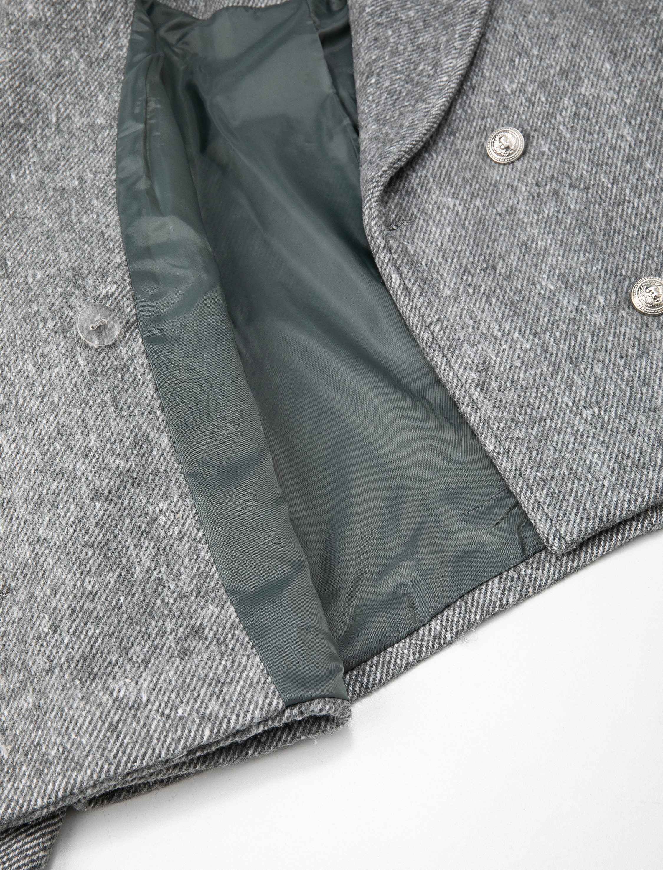   Crop Ceket Kruvaze Düğmeli Cepli