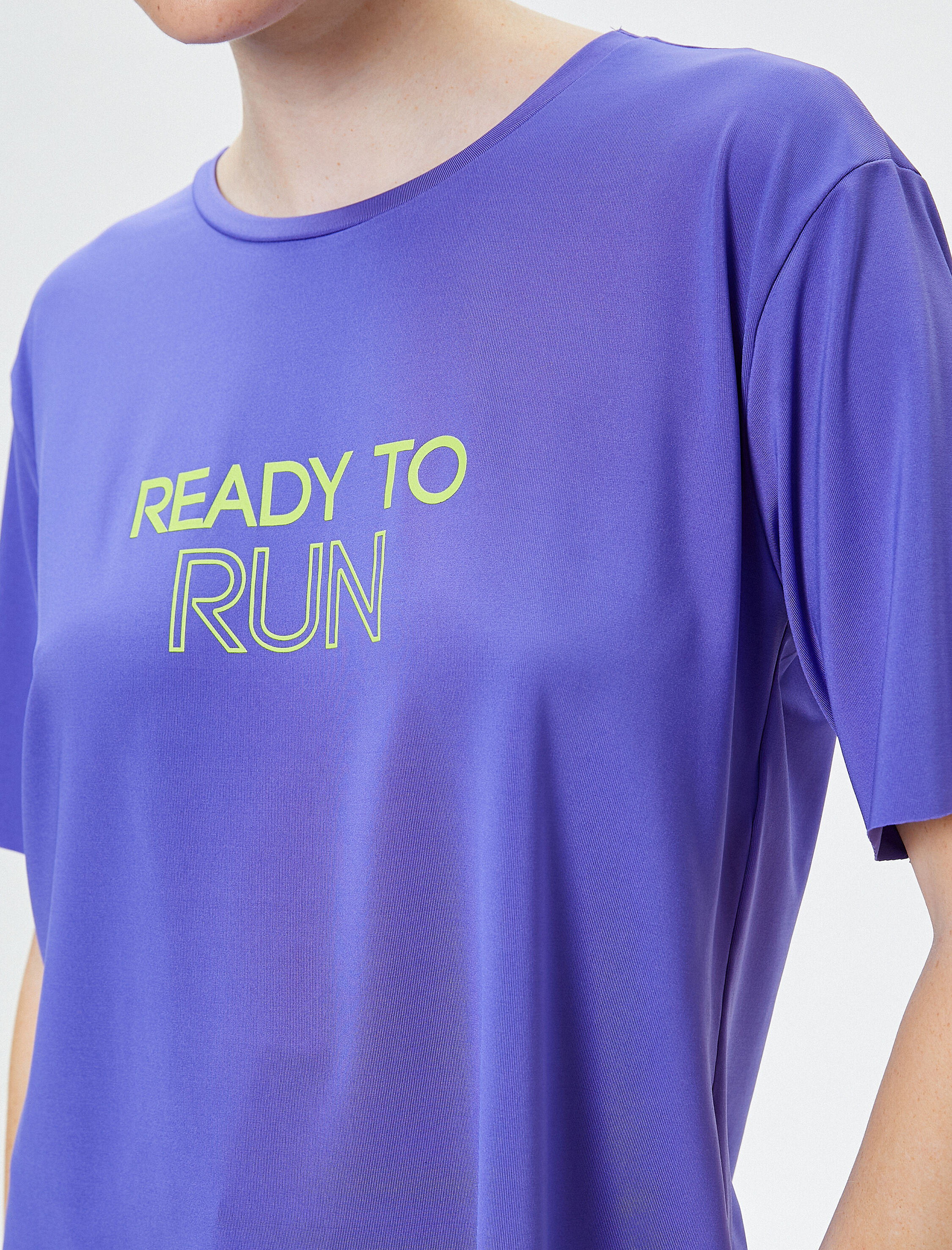   Spor Tişört Rahat Kalıp Kısa Kollu Bisiklet Yaka