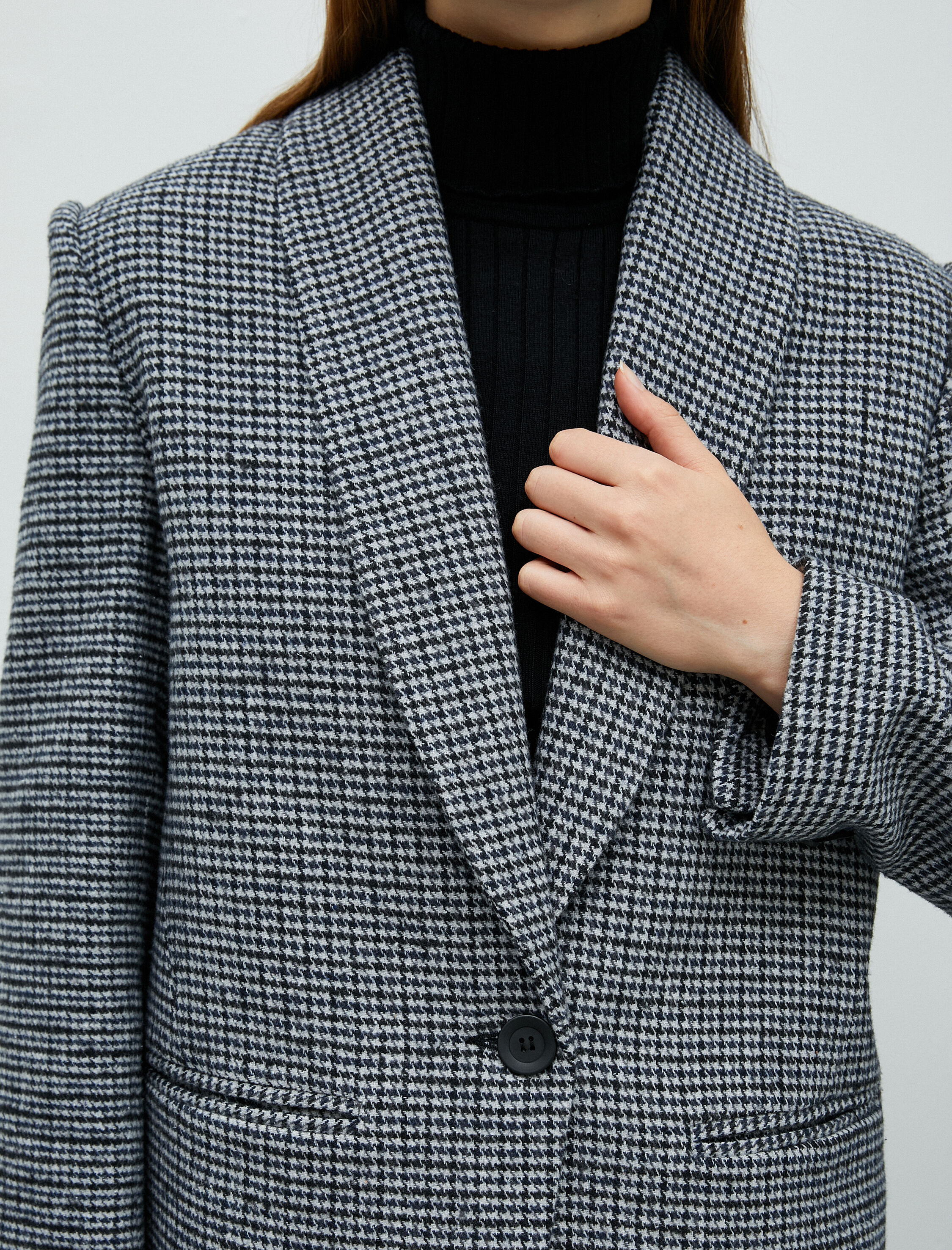   Blazer Ceket Tek Düğmeli Cep Detaylı