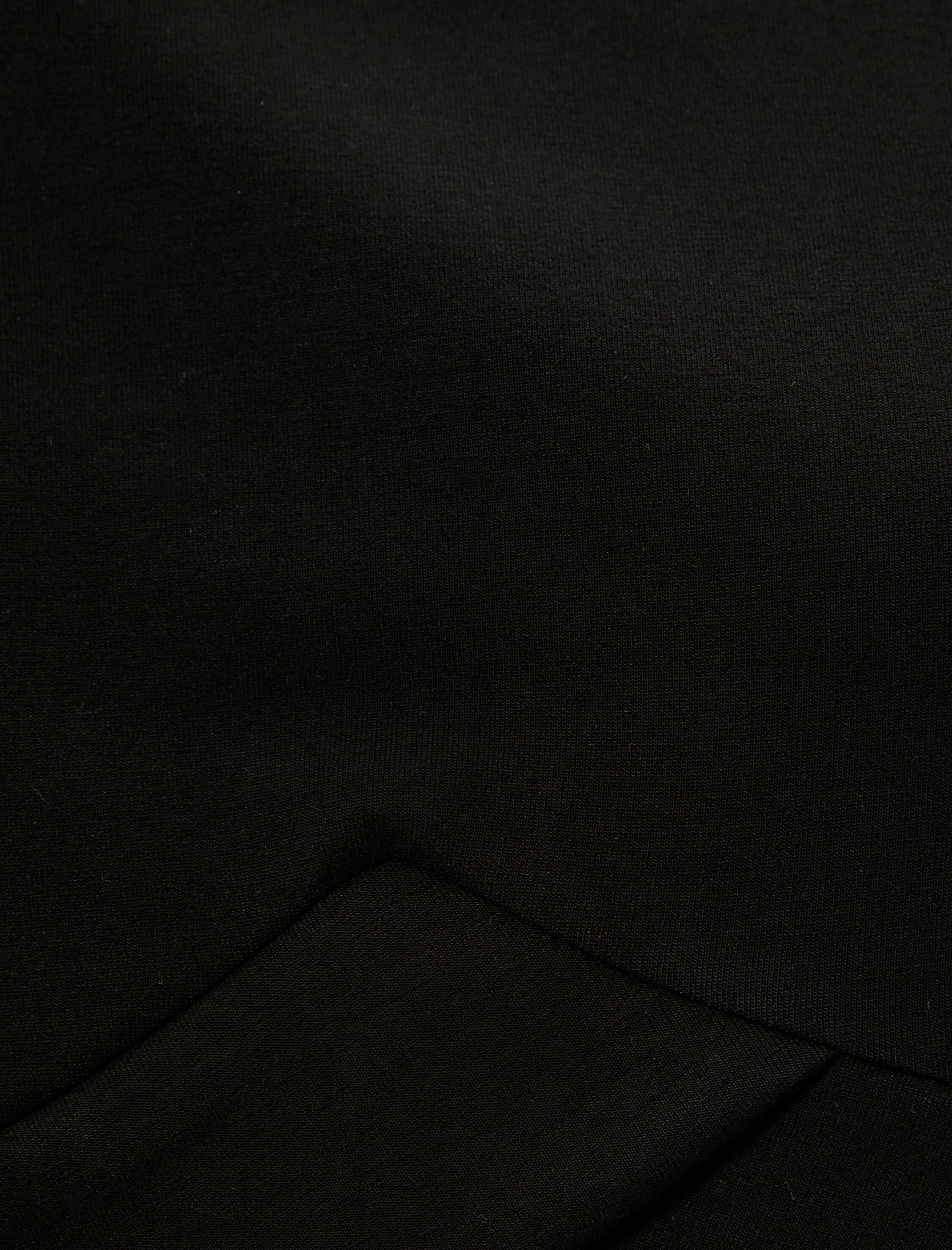   Crop Asimetrik Kesim Spor Sweatshirt Bisiklet Yaka Uzun Kollu Viskon Kumaş