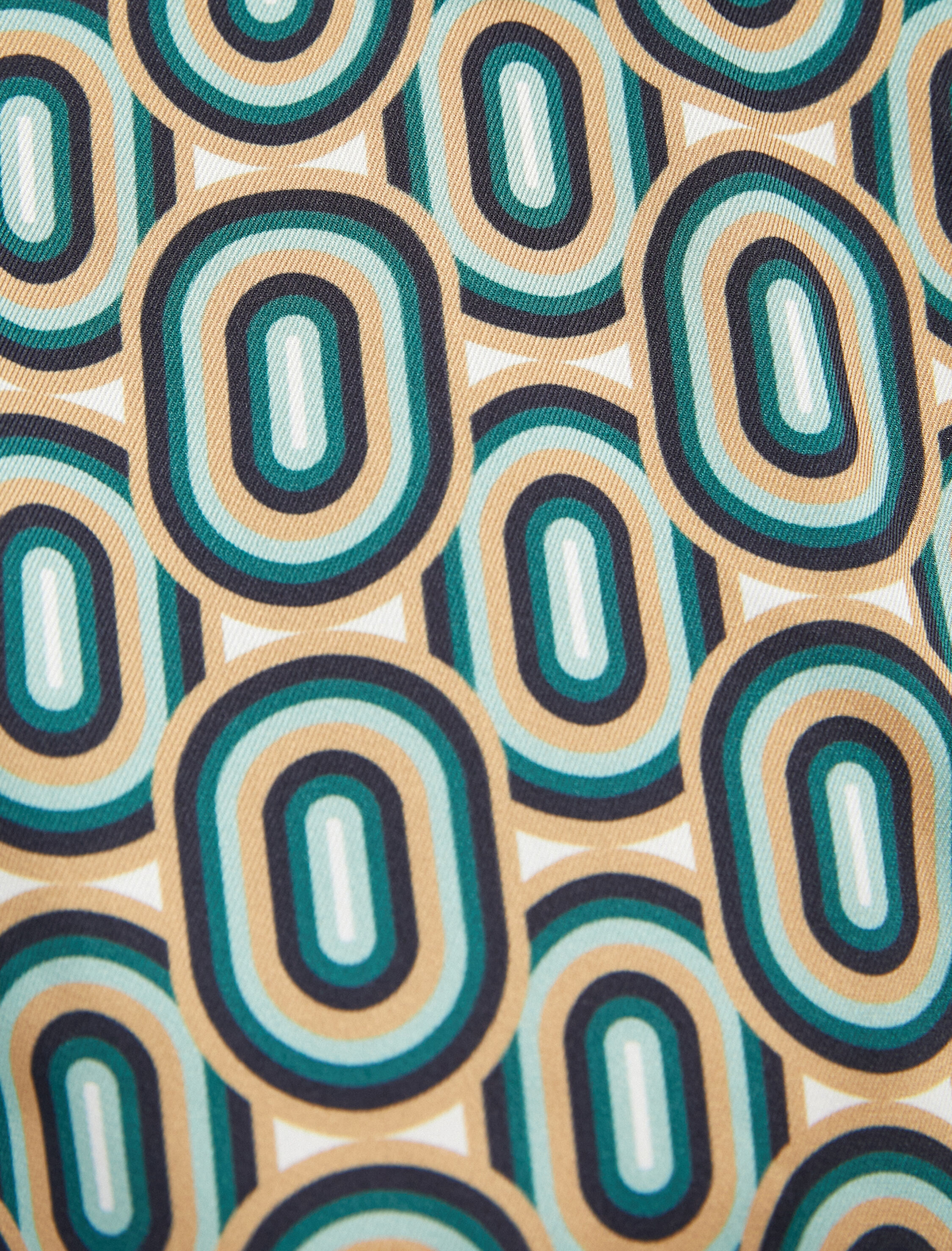   Koton X Selected by Melis Ağazat - Geometrik Desenli Uzun Kollu Gömlek