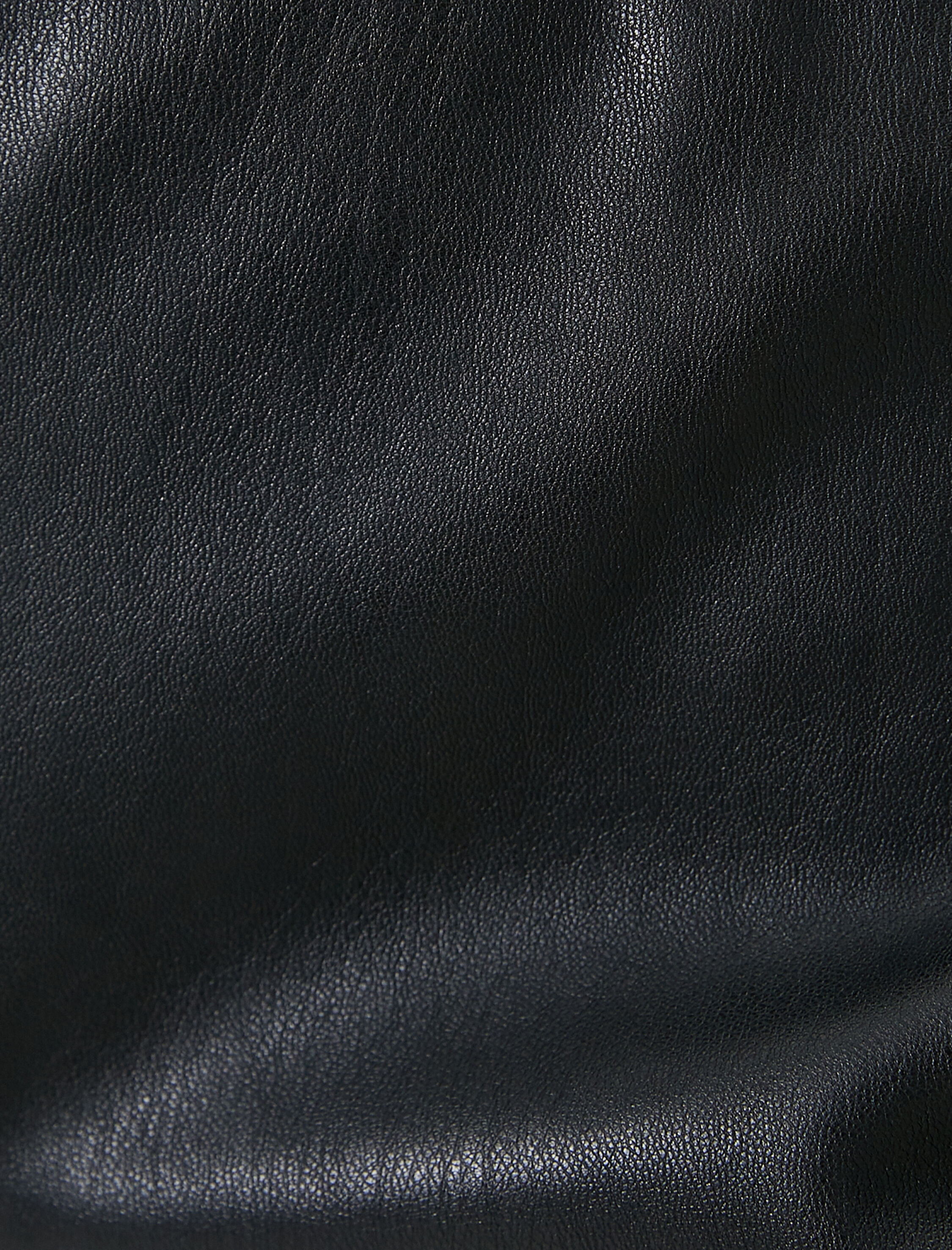   Deri Görünümlü Pantolon Kemer Detaylı İspanyol Crop Paça