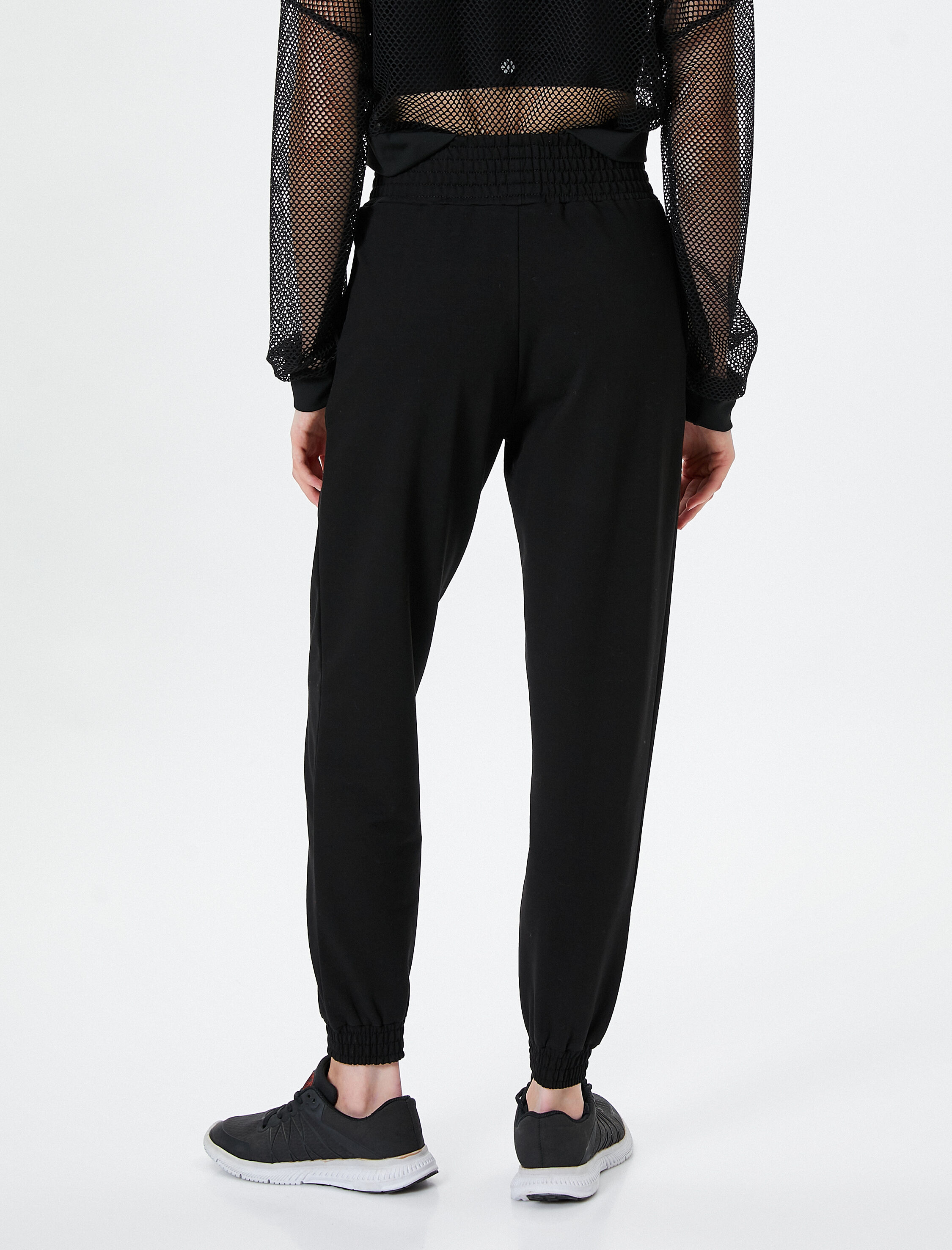   Jogger Eşofman Altı Yüksek Bel Rahat Kalıp Cepli Pamuklu