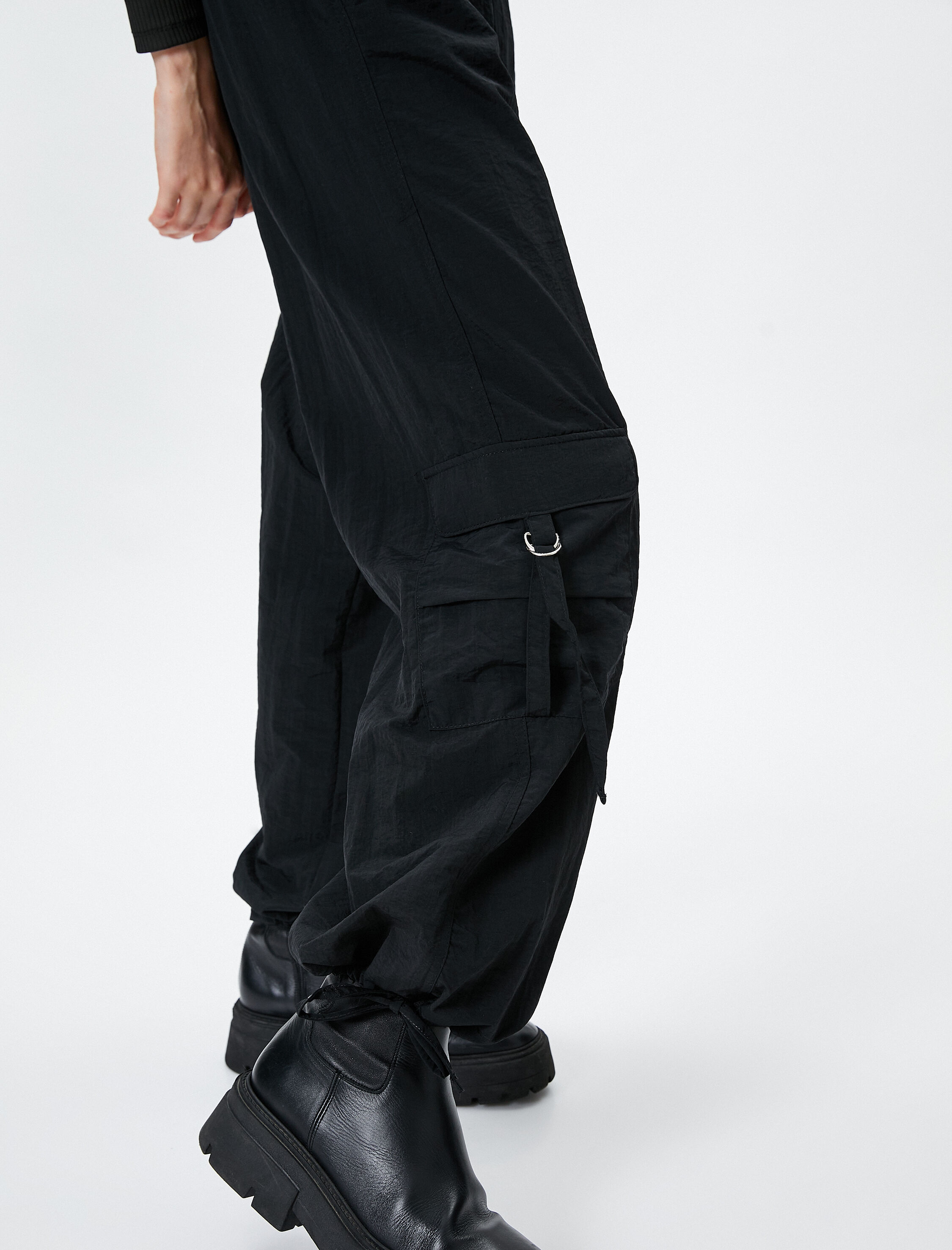   Paraşüt Pantolon Kargo Cepli Beli Lastikli