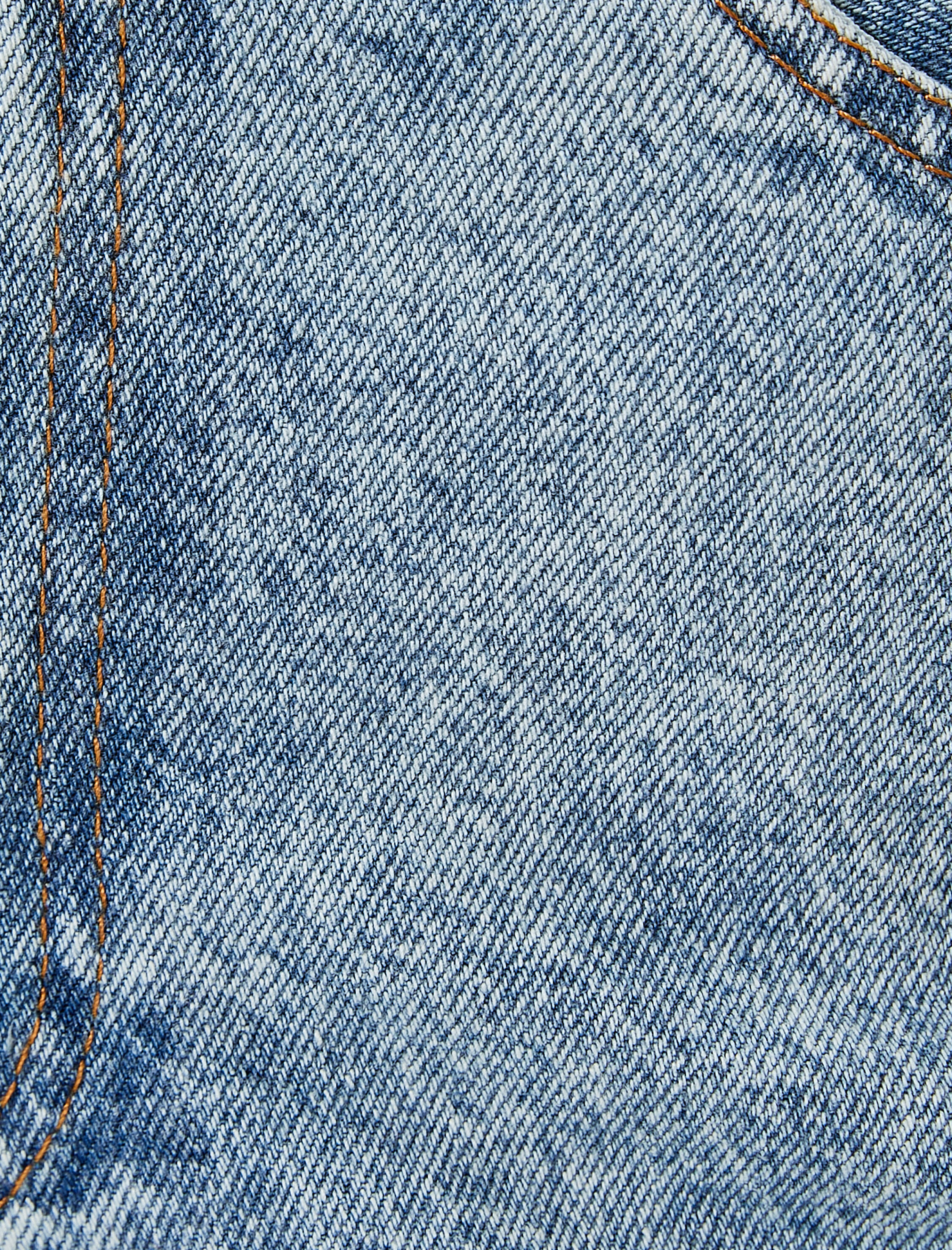   Püskül Detaylı Straight Jean Kot Pantolon Düz Asimetrik Paça - Eve Jean