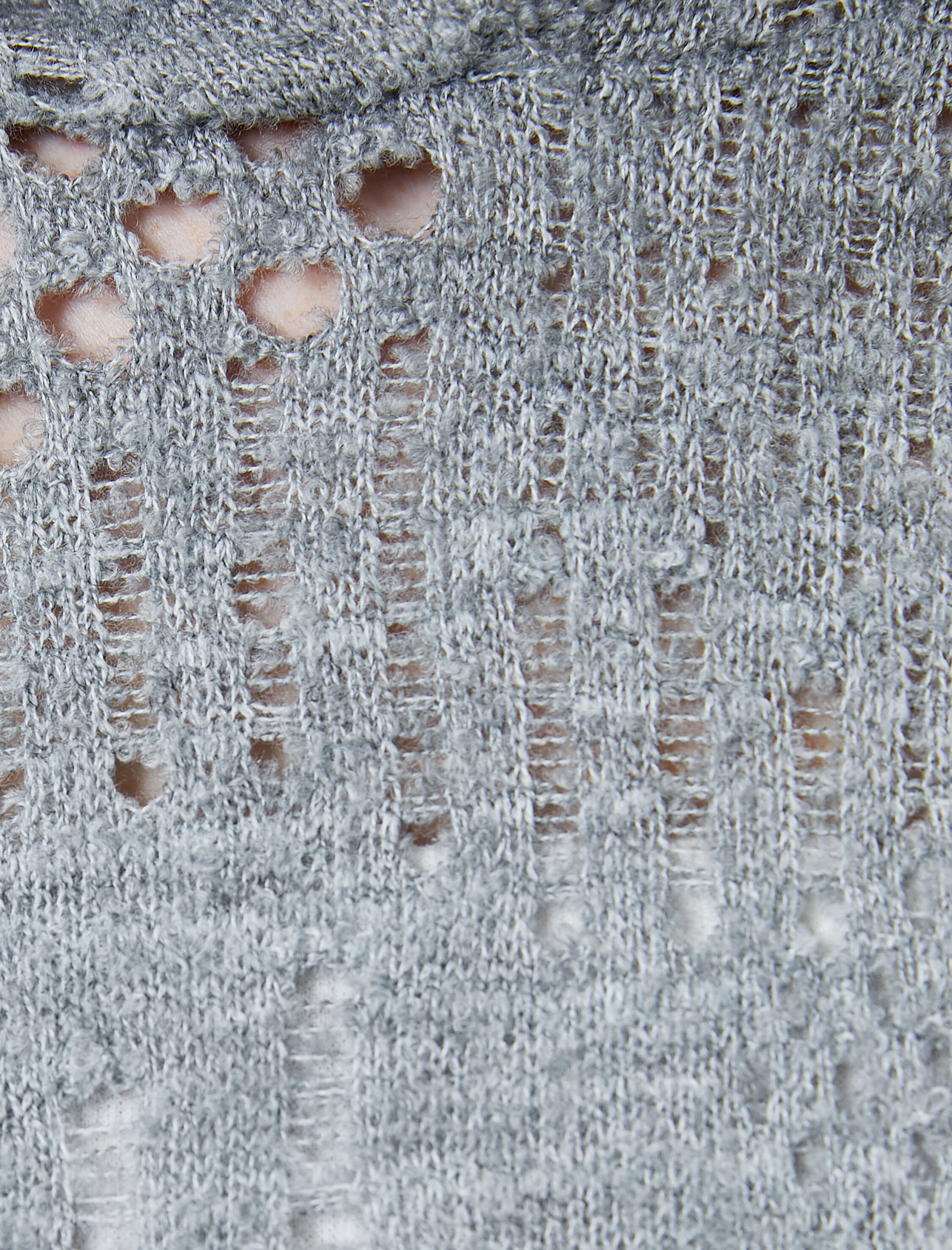   Ajurlu Kapşonlu Uzun Kollu Crop Tişört