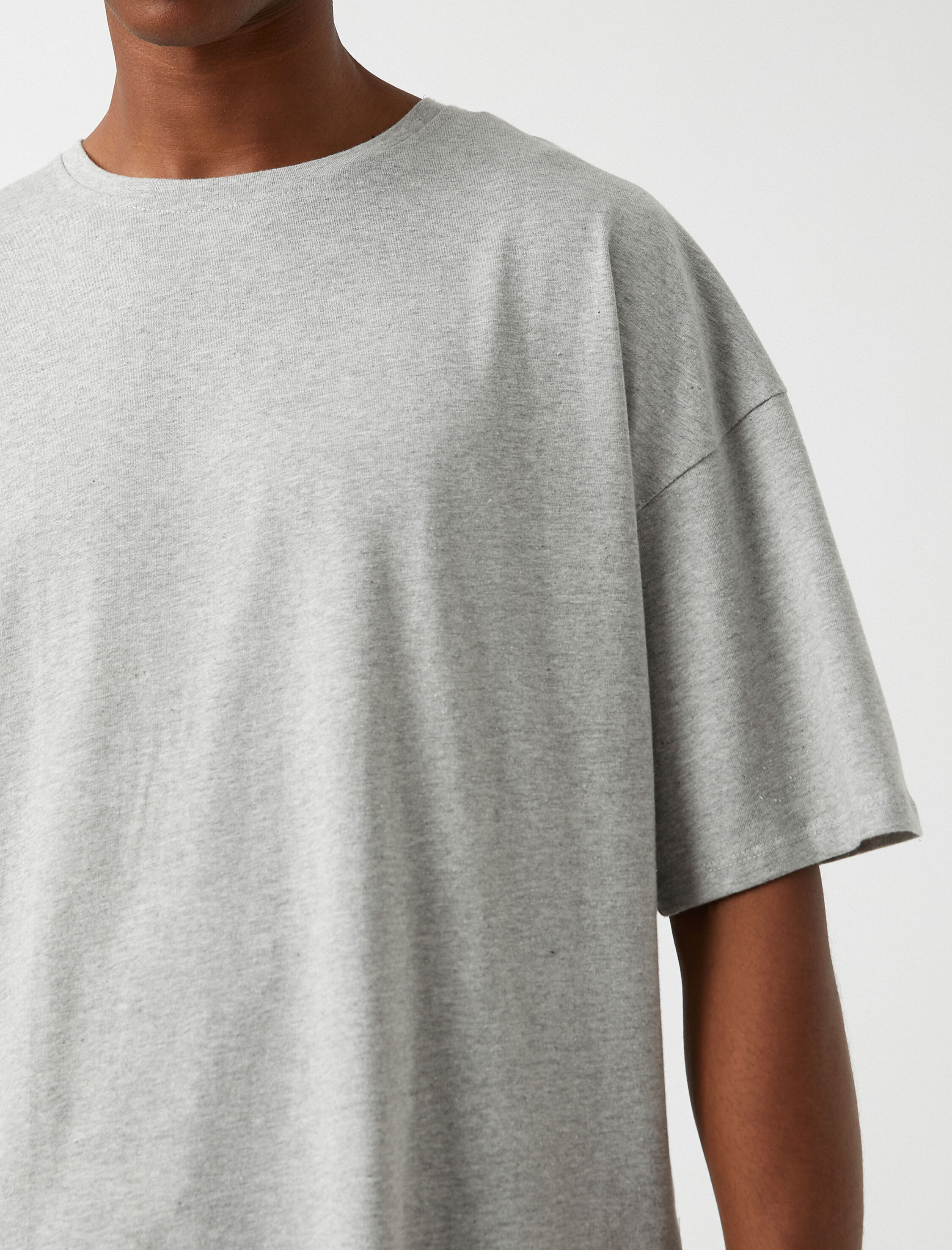   Basic Oversize Tişört Bisiklet Yaka