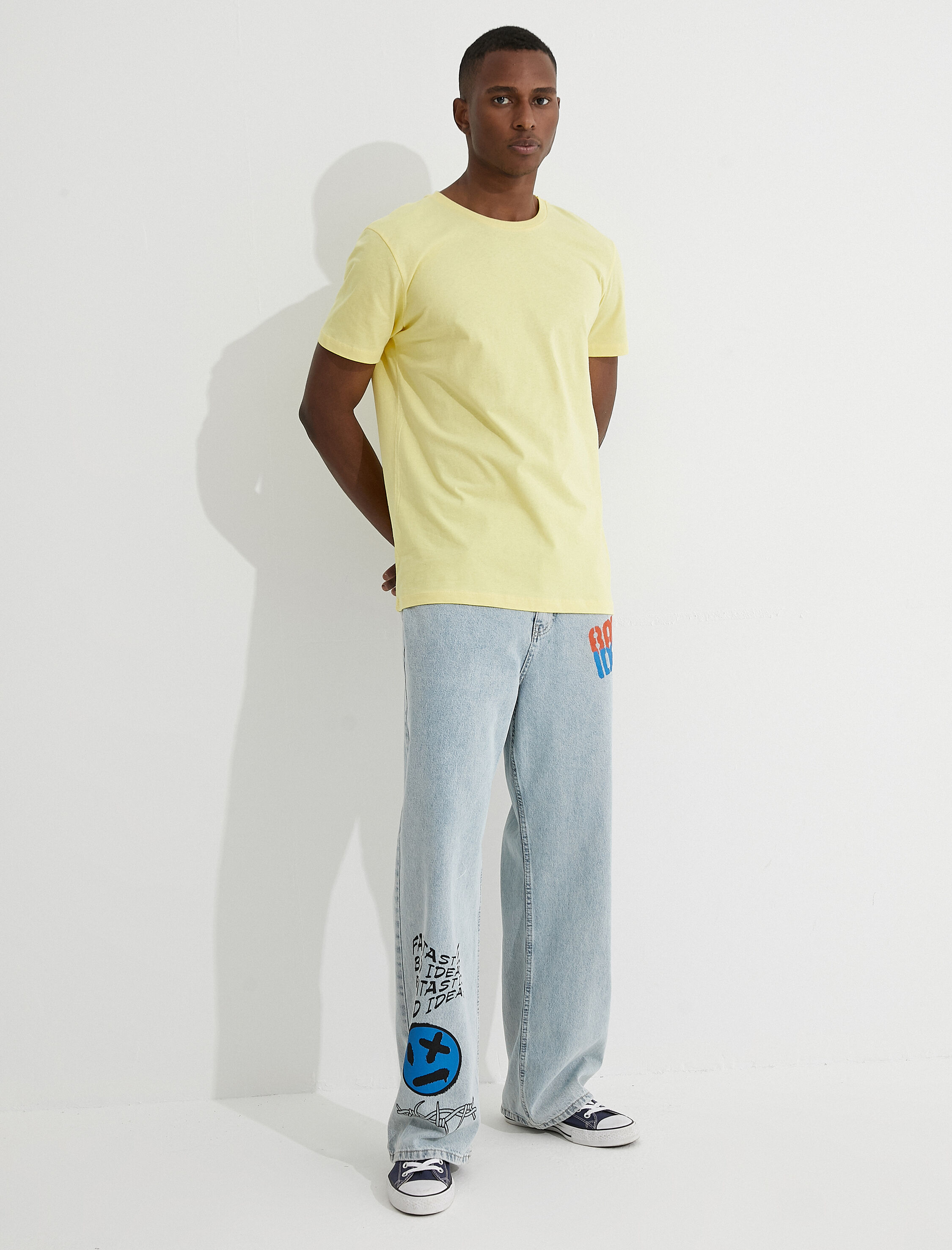   Basic Tişört Bisiklet Yaka