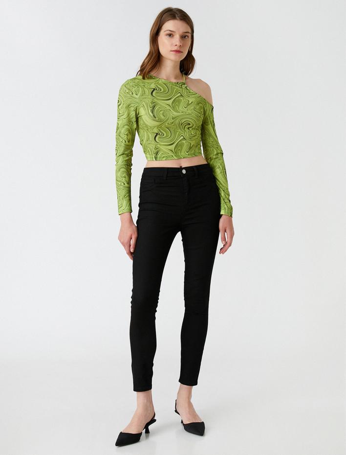  Dar Paça Yüksek Bel Kot Pantolon - Carmen Jean