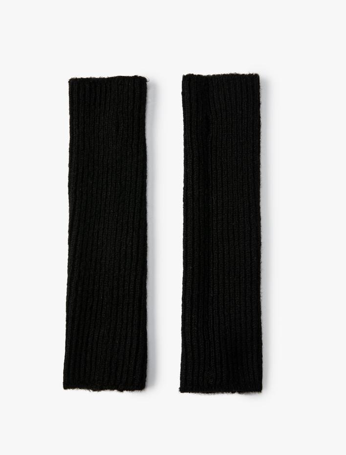 Kadın Parmaksız Eldiven Lastikli Örgü