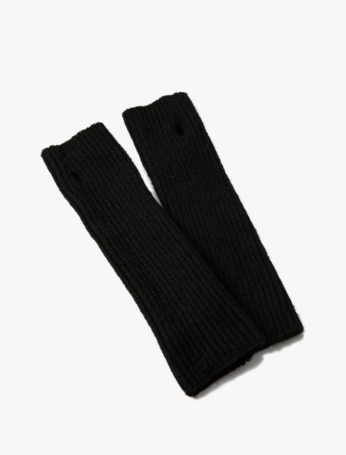 Kadın Parmaksız Eldiven Lastikli Örgü