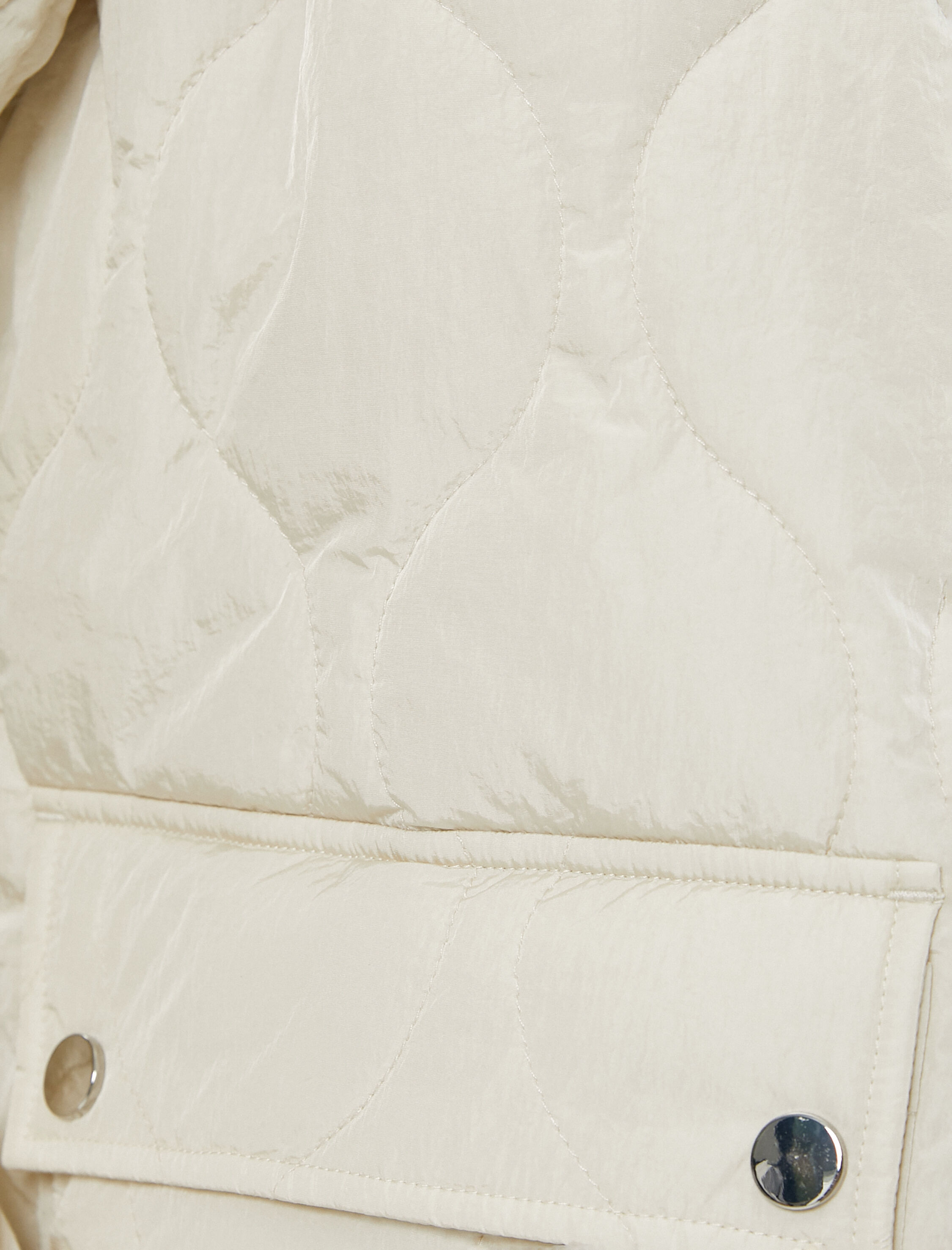   Kapitone Mont Fermuarlı Cepli Yırtmaç Detaylı