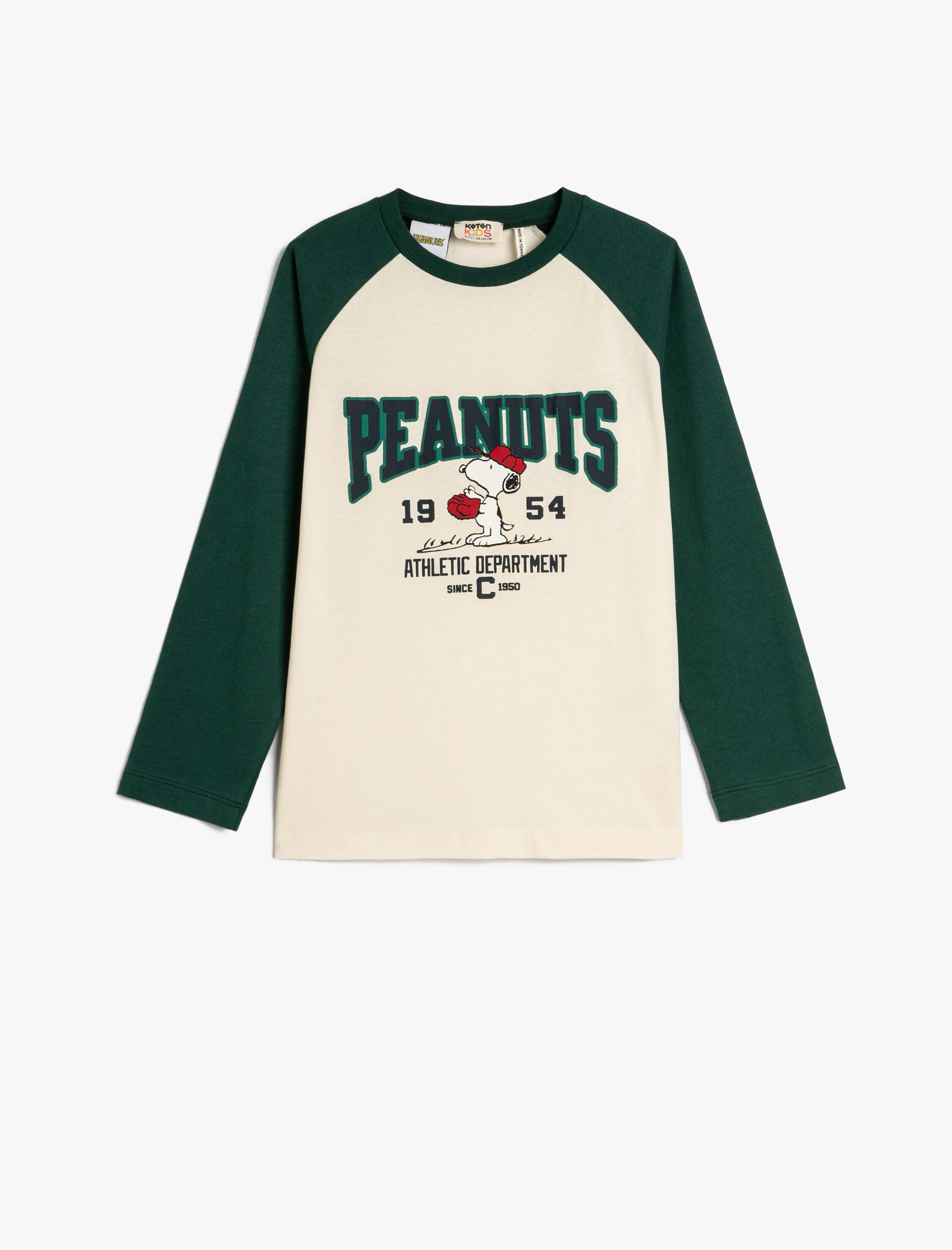 Erkek Çocuk Snoopy Tişört Lisanslı Uzun Kollu Bisiklet Yaka Pamuklu