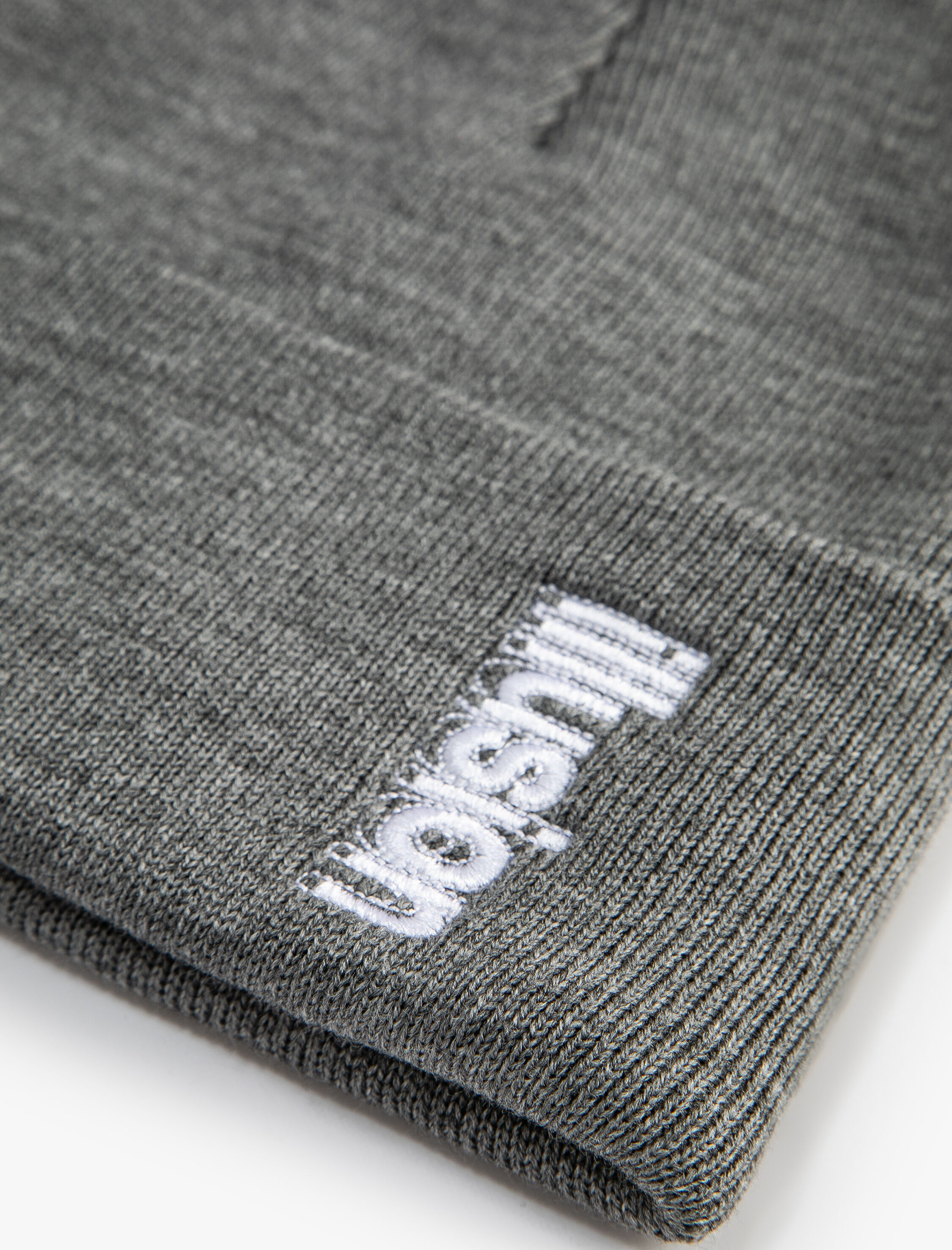 Erkek Örgü Bere Katlamalı Slogan İşlemeli