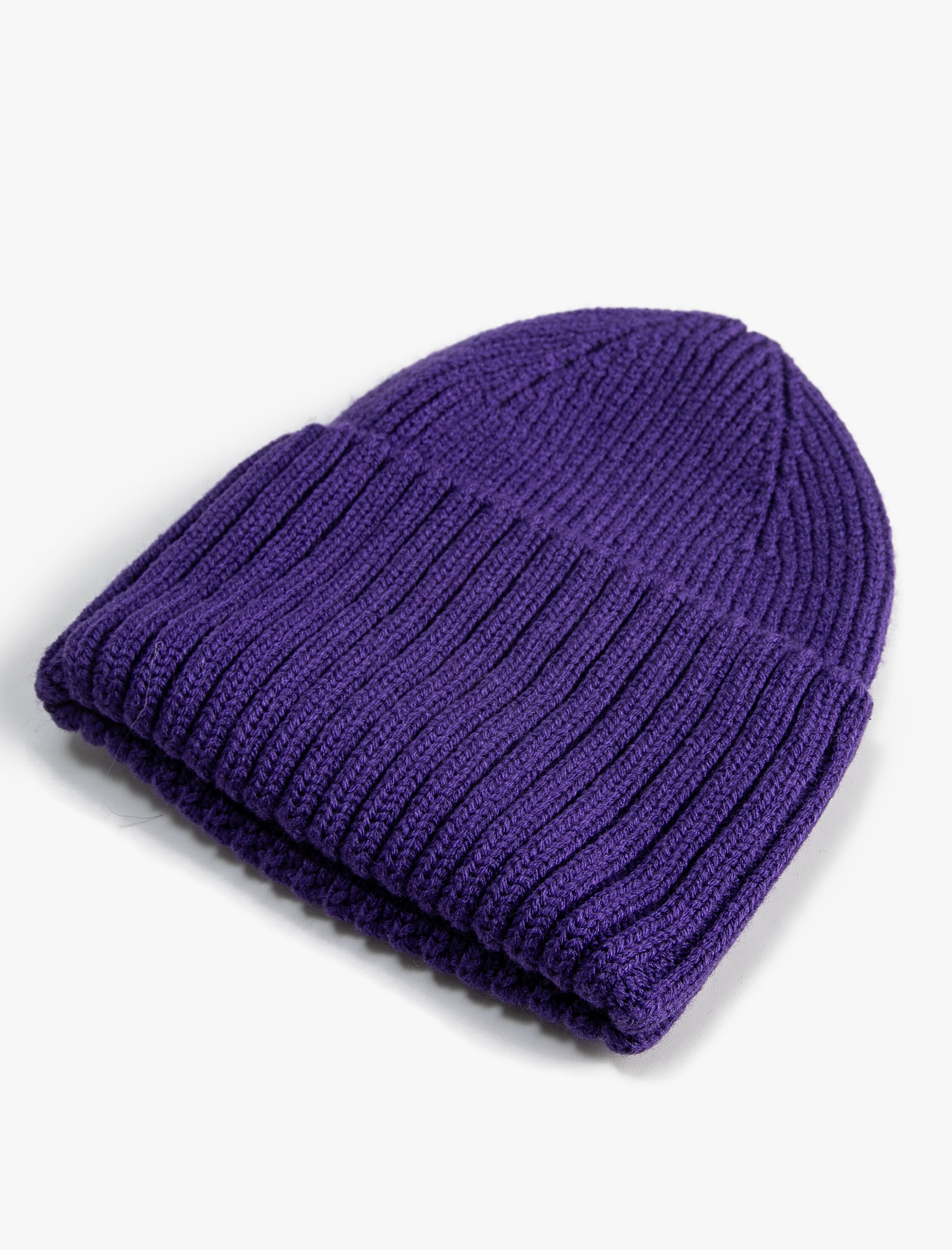  Kadın Lastikli Örgü Bere Kenarları Geniş Katlı