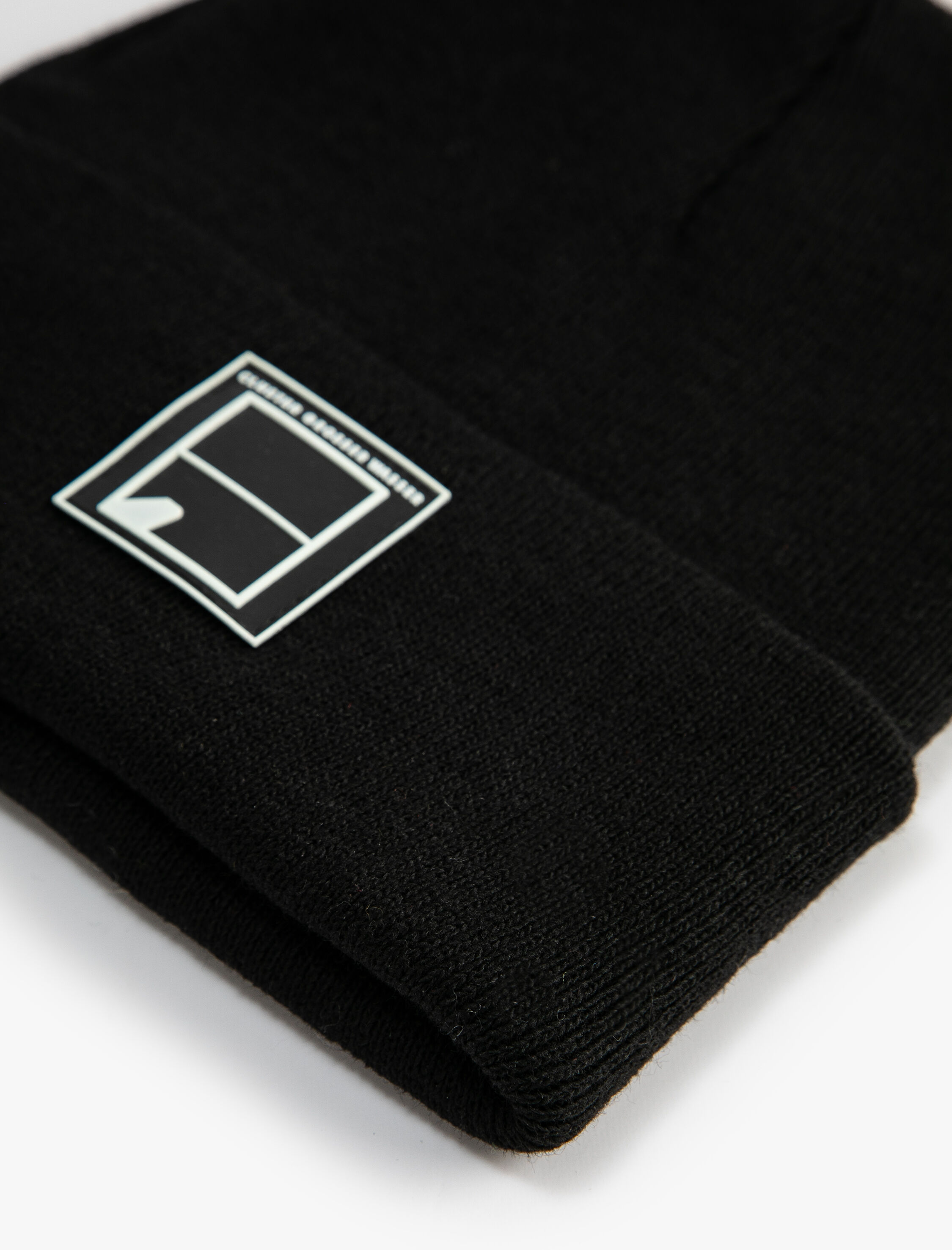  Erkek Örgü Bere Katlamalı Etiket İşlemeli