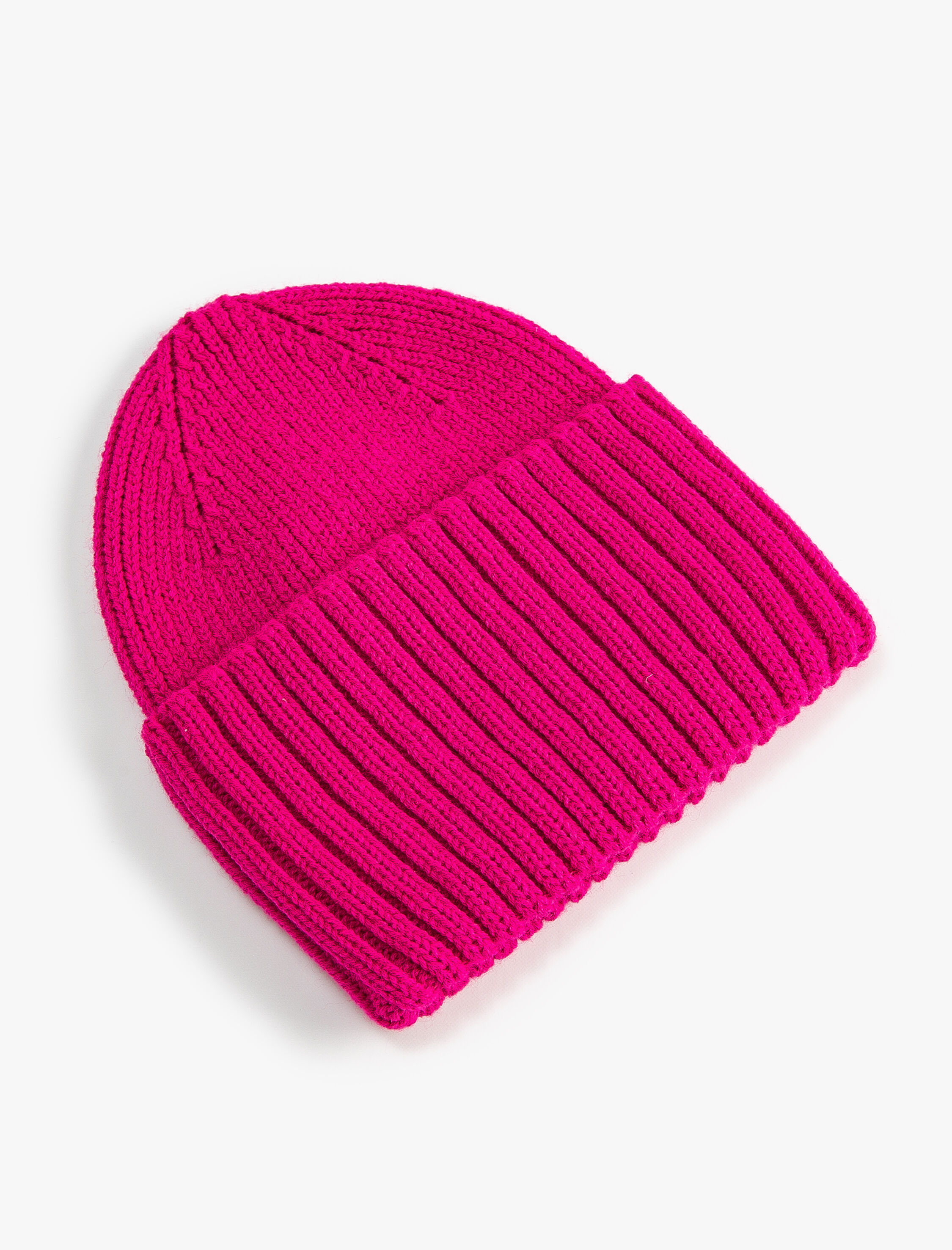  Kadın Lastikli Örgü Bere Kenarları Geniş Katlı