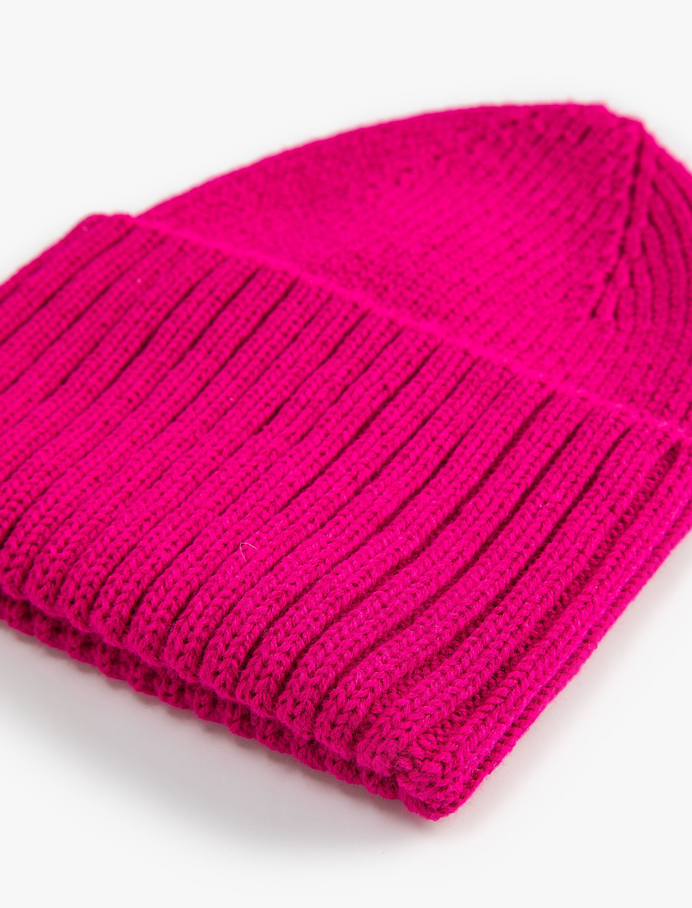  Kadın Lastikli Örgü Bere Kenarları Geniş Katlı