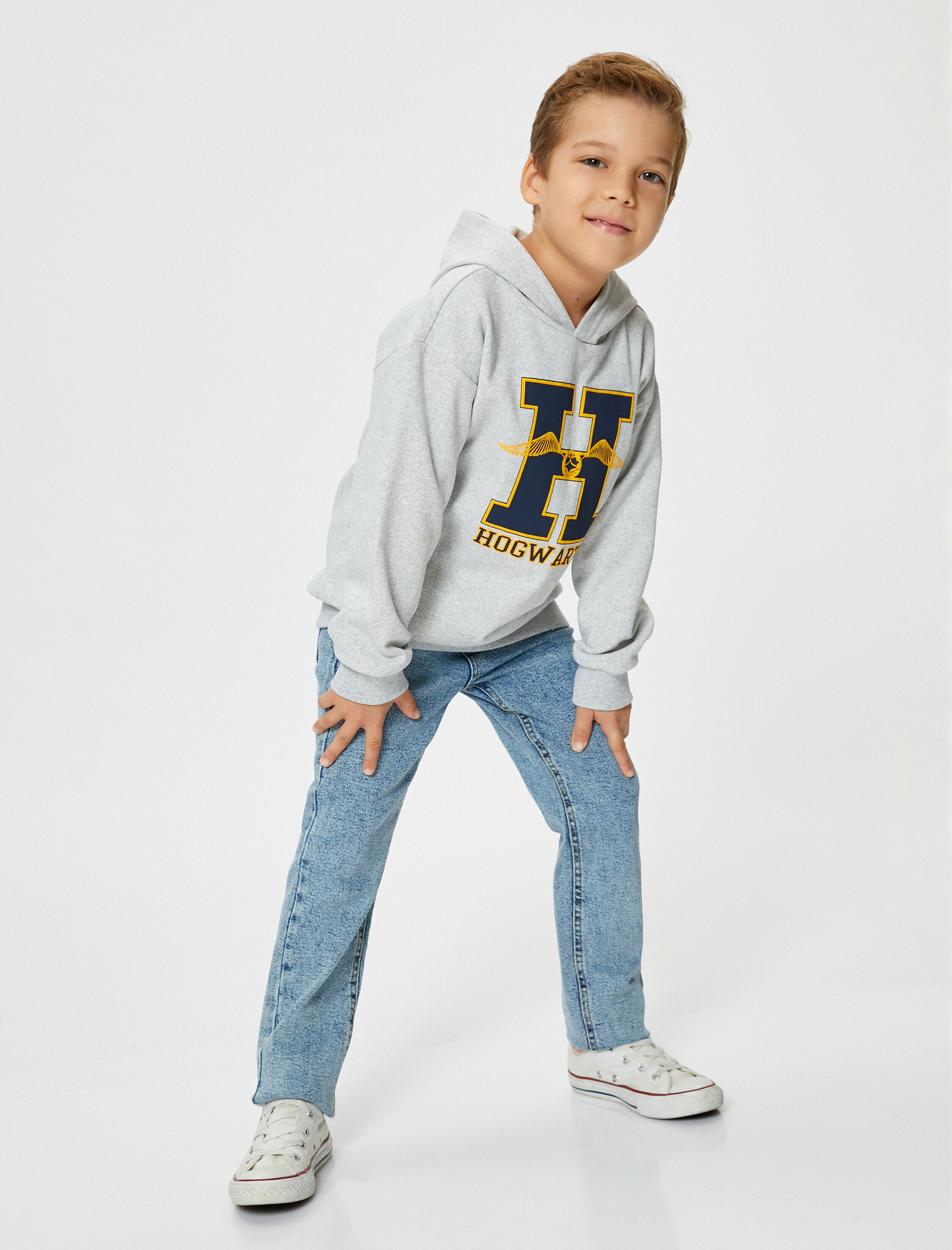  Erkek Çocuk Harry Potter Sweatshirt Lisanslı Uzun Kollu Şardonlu