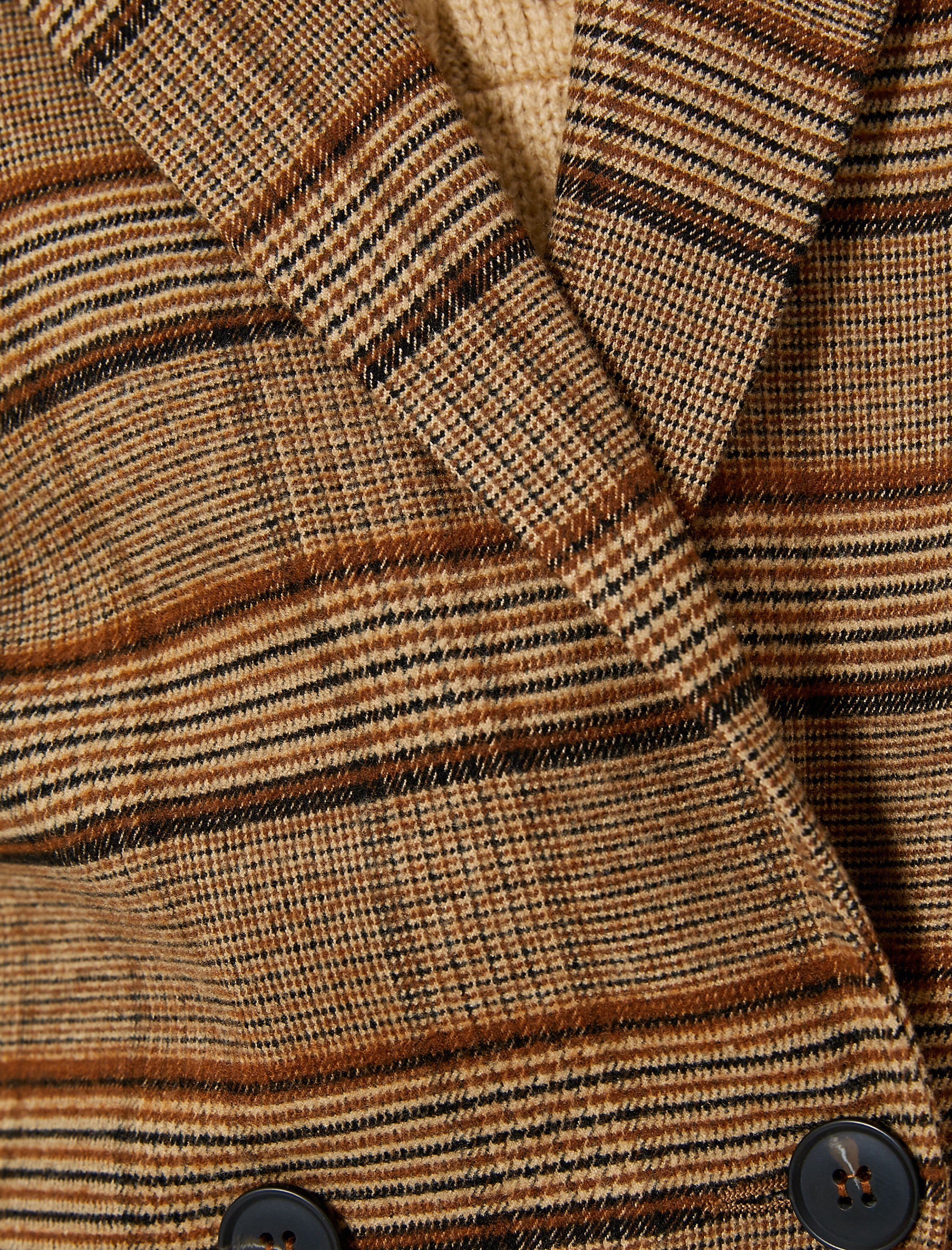   Blazer Ceket Kruvaze Düğmeli Cep Detaylı