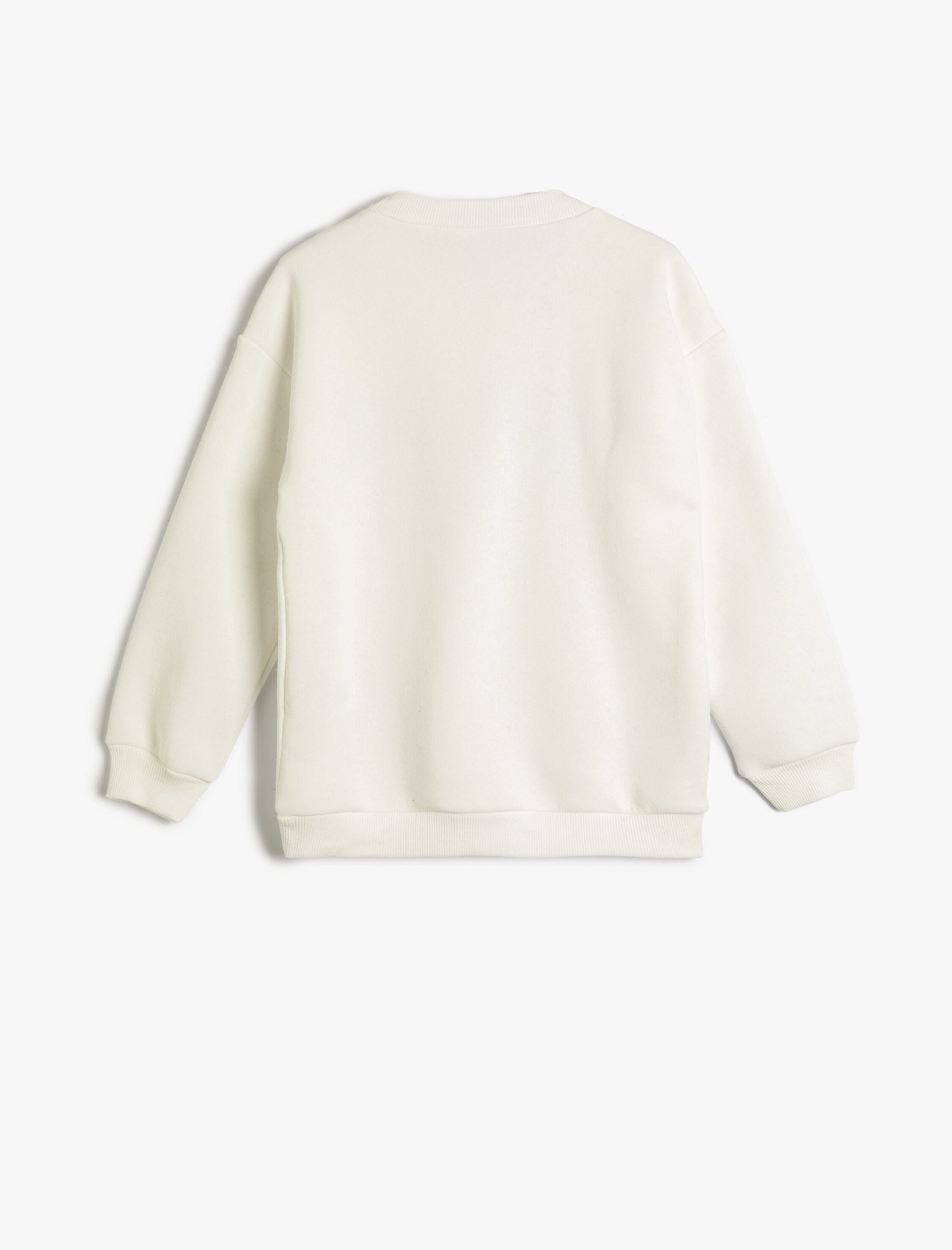  Erkek Çocuk Sweatshirt Uzun Kollu Yazı Baskılı Bisiklet Yaka Şardonlu Pamuklu