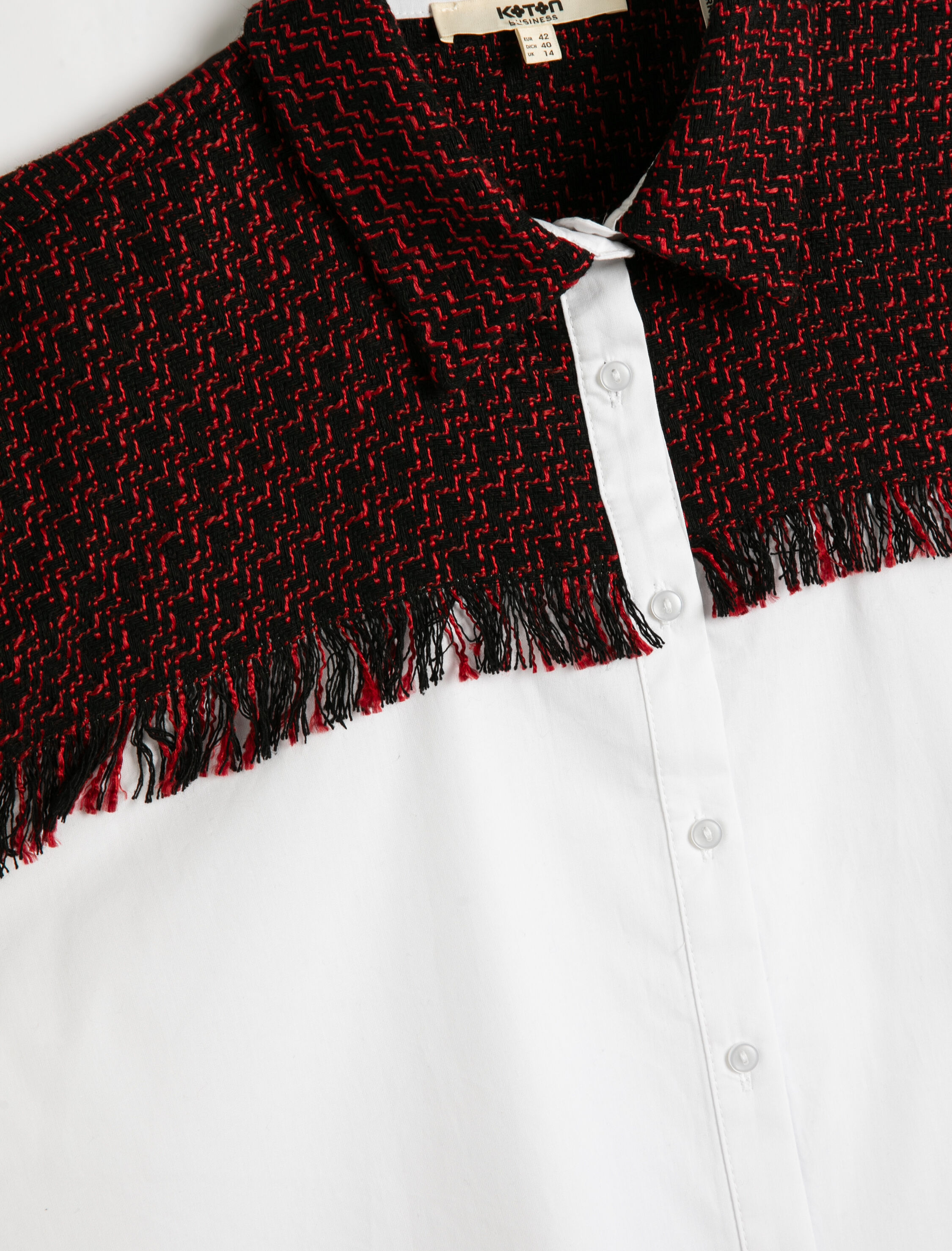 Tüvit Detaylı Oversize Gömlek Düğmeli Uzun Kollu