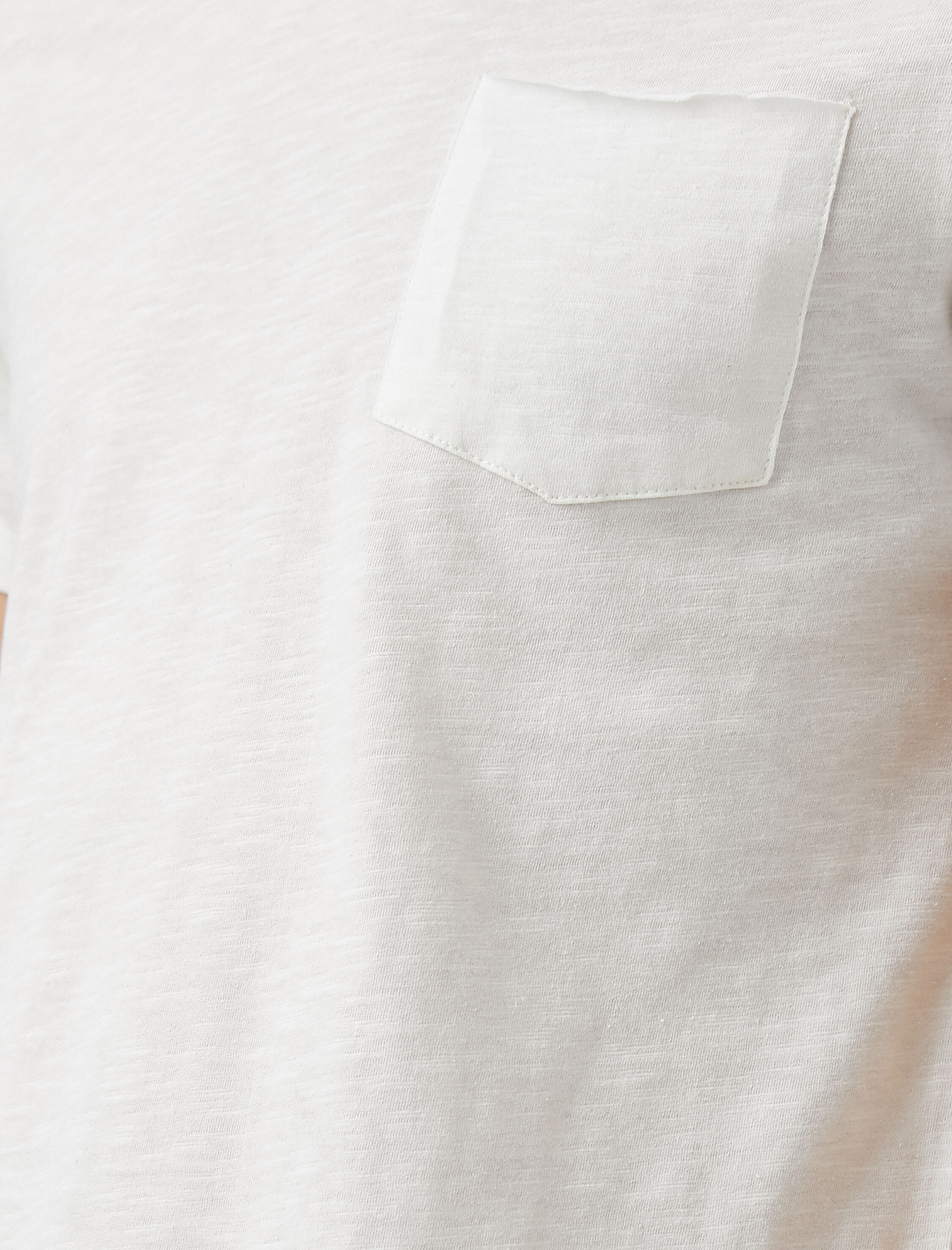 Basic Tişört Bisiklet Yaka Cep Detaylı Kısa Kollu