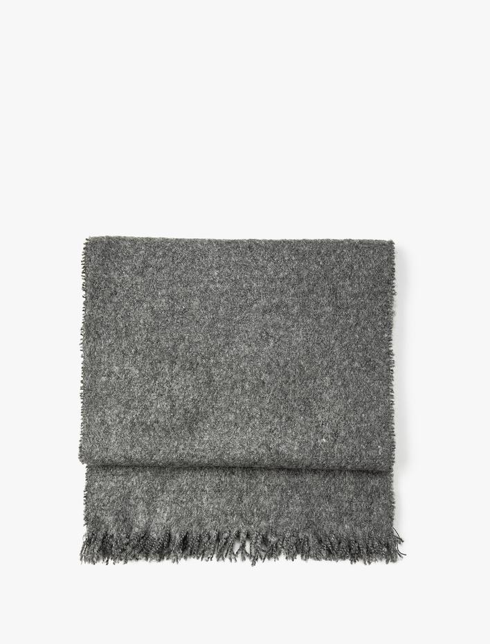 Erkek Atkı Uzun Dokulu Püskül Detaylı Akrilik Karışımlı