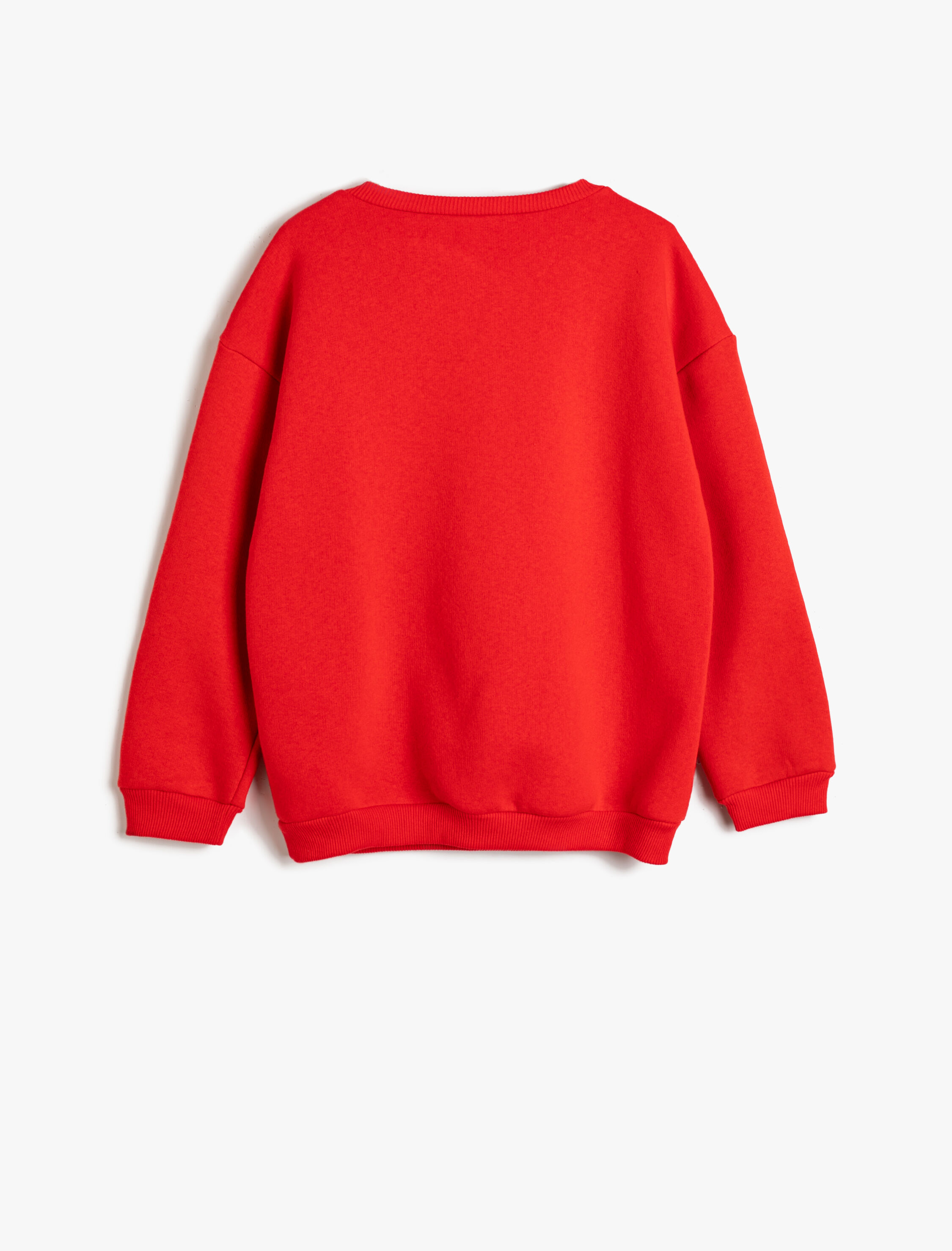  Kız Çocuk Atatürk Baskılı Sweatshirt Uzun Kollu Bisiklet Yaka Şardonlu