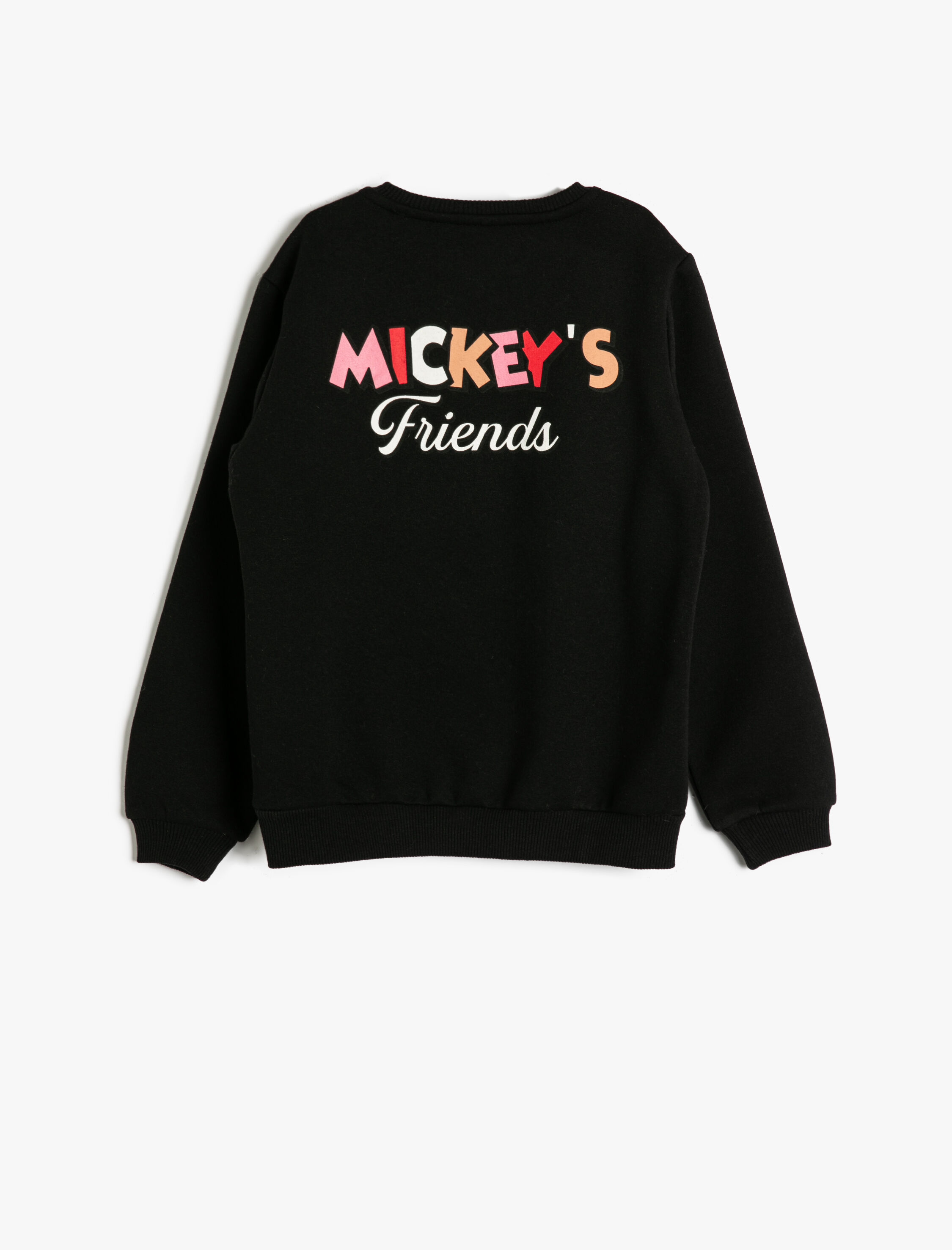  Kız Çocuk Minnie Mouse Sweatshirt Lisanslı Bisiklet Yaka Uzun Kollu Şardonlu